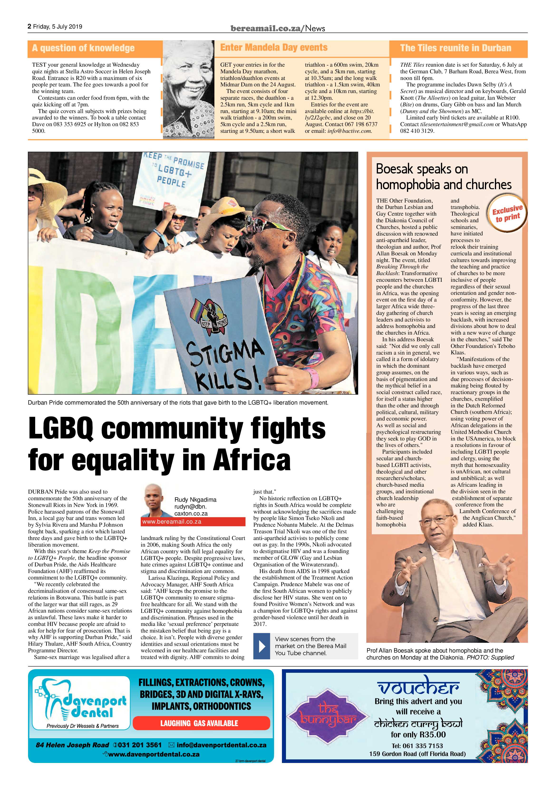 Berea Mail 5 July 2019 page 2