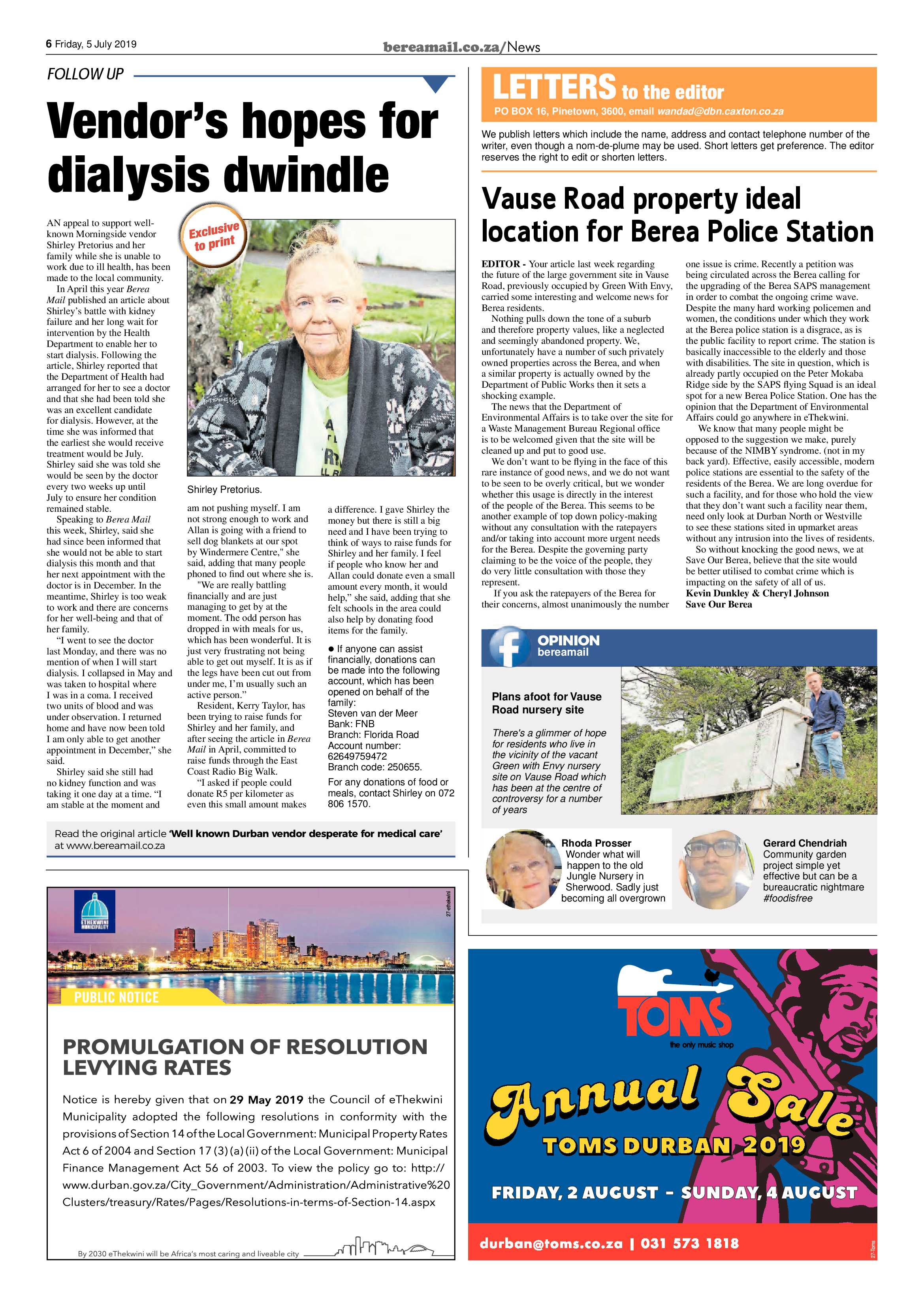 Berea Mail 5 July 2019 page 6