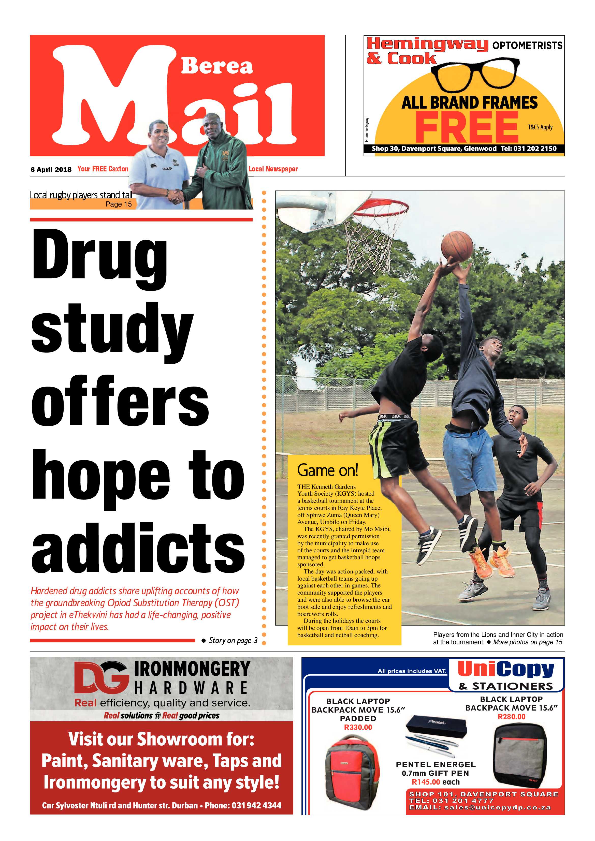 Berea Mail 6 April 2018 page 1