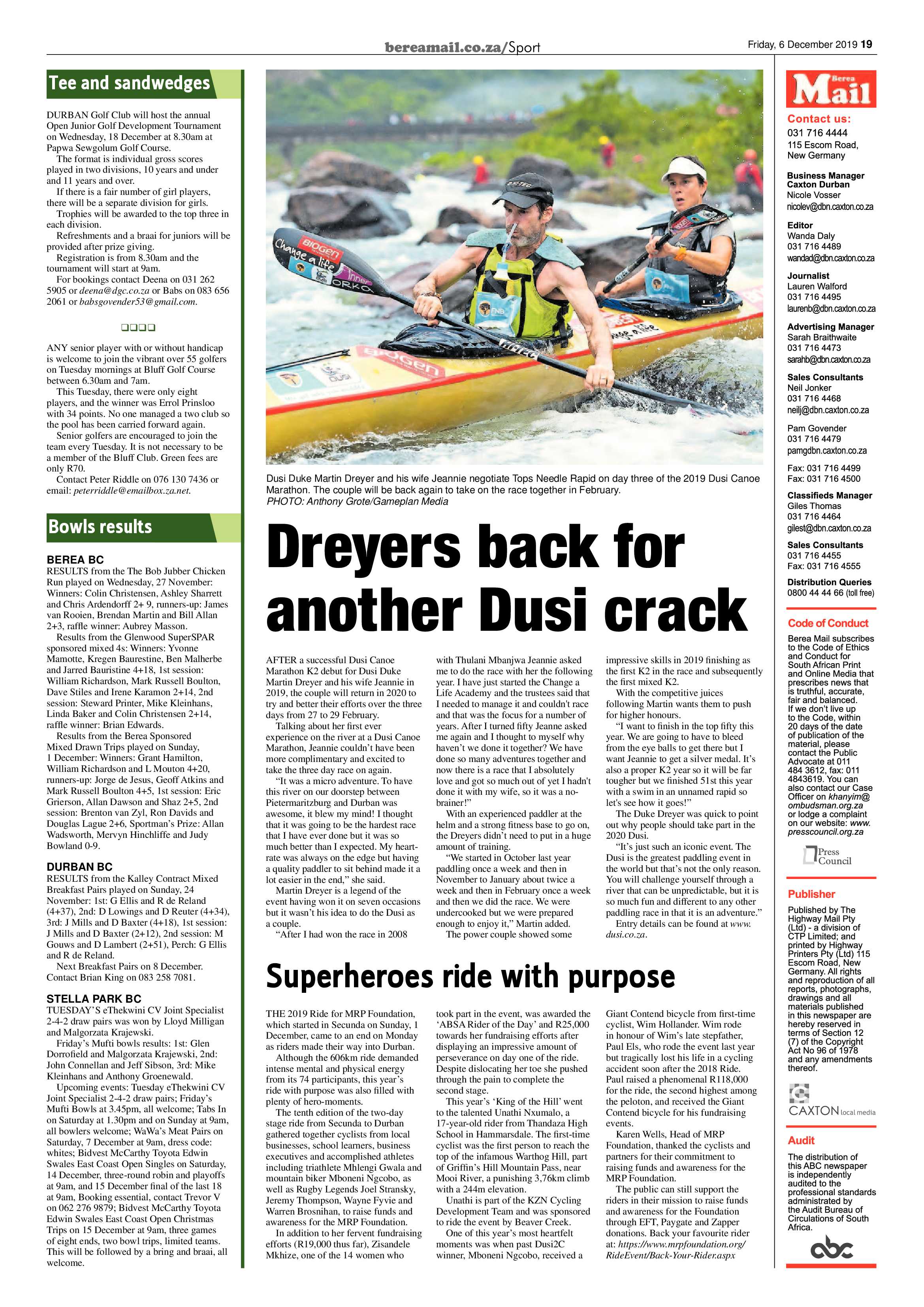 Berea Mail 6 December 2019 page 19