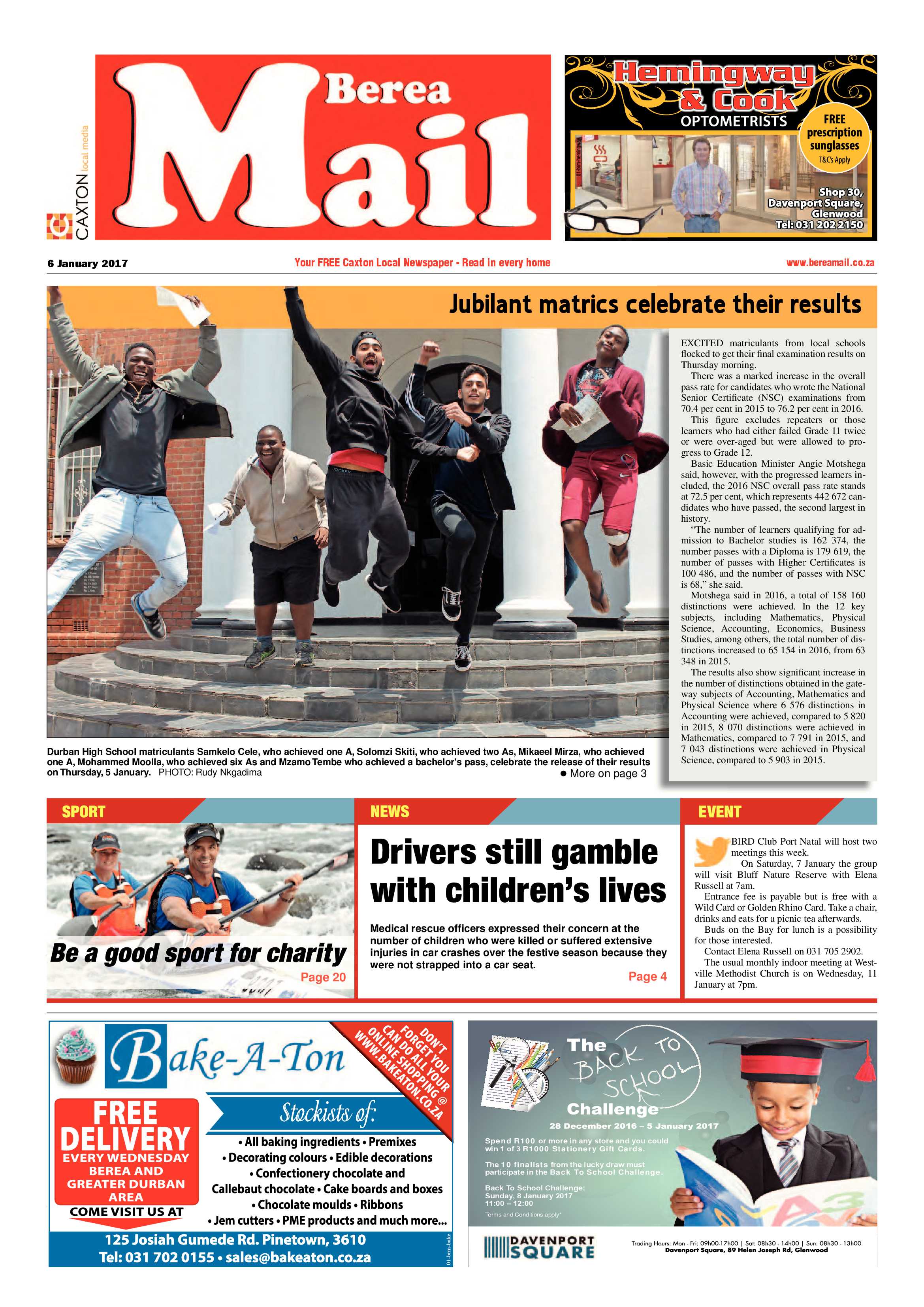Berea Mail 6 January 2017 page 1