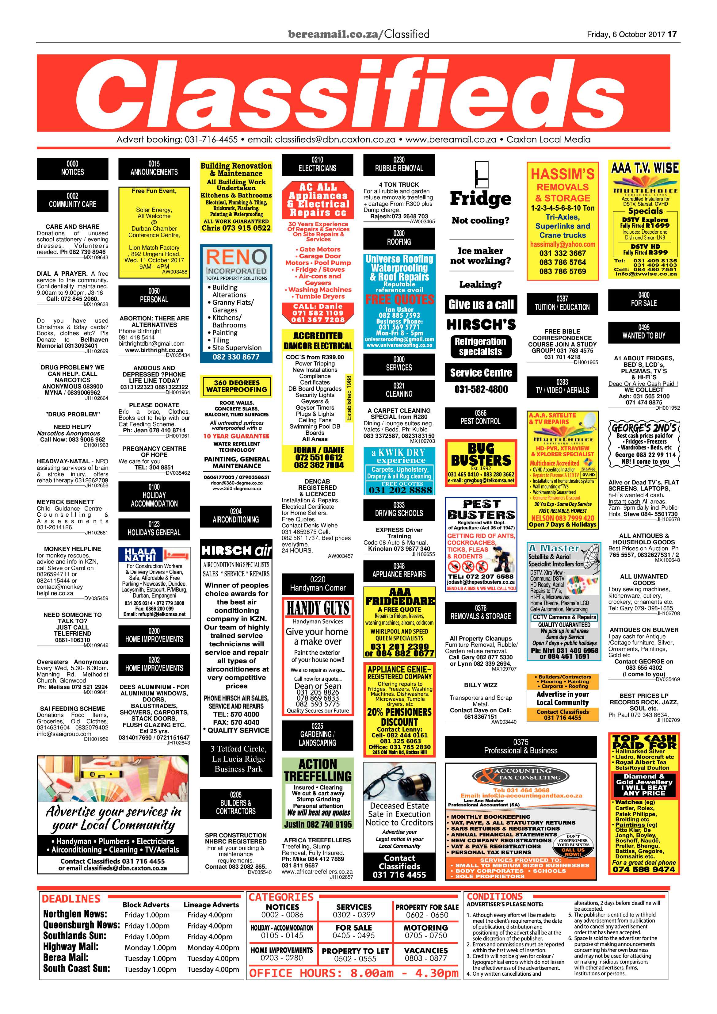 Berea Mail 6 October 2017 page 17
