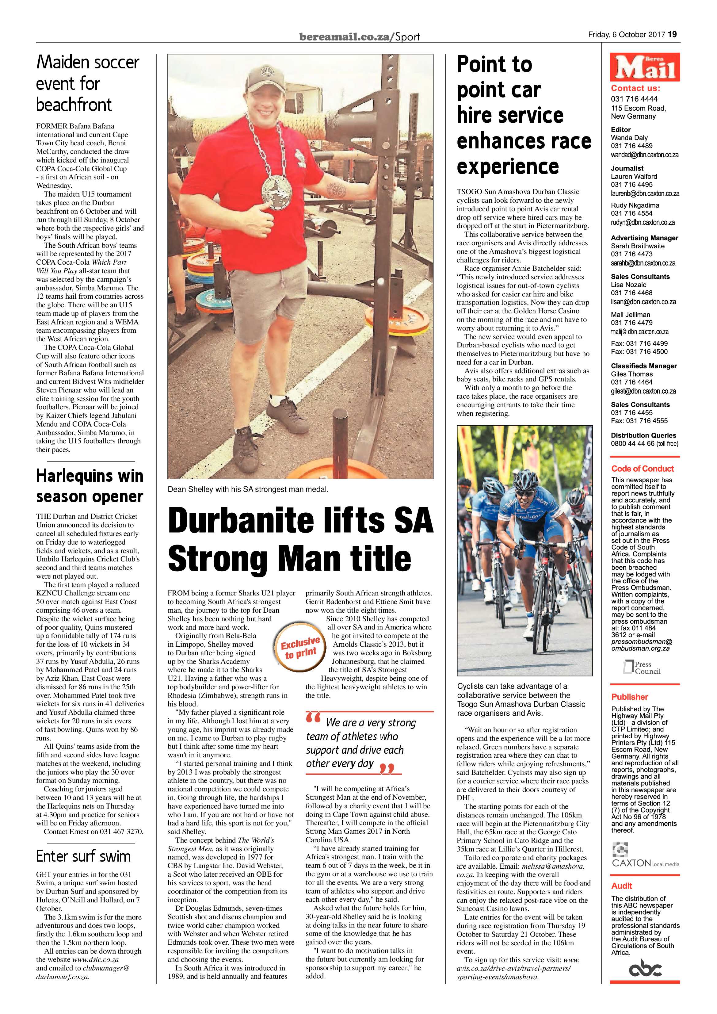 Berea Mail 6 October 2017 page 19