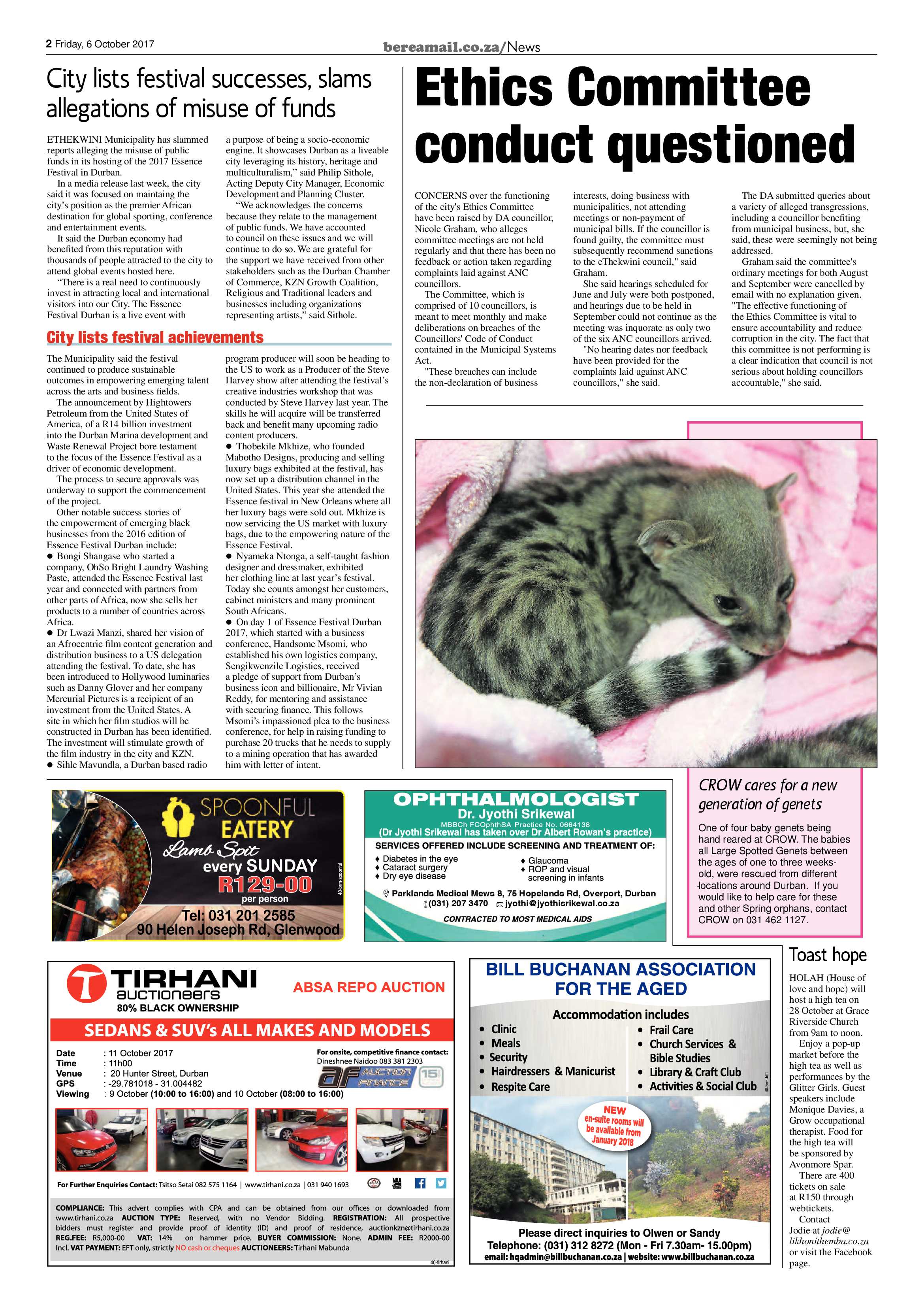 Berea Mail 6 October 2017 page 2