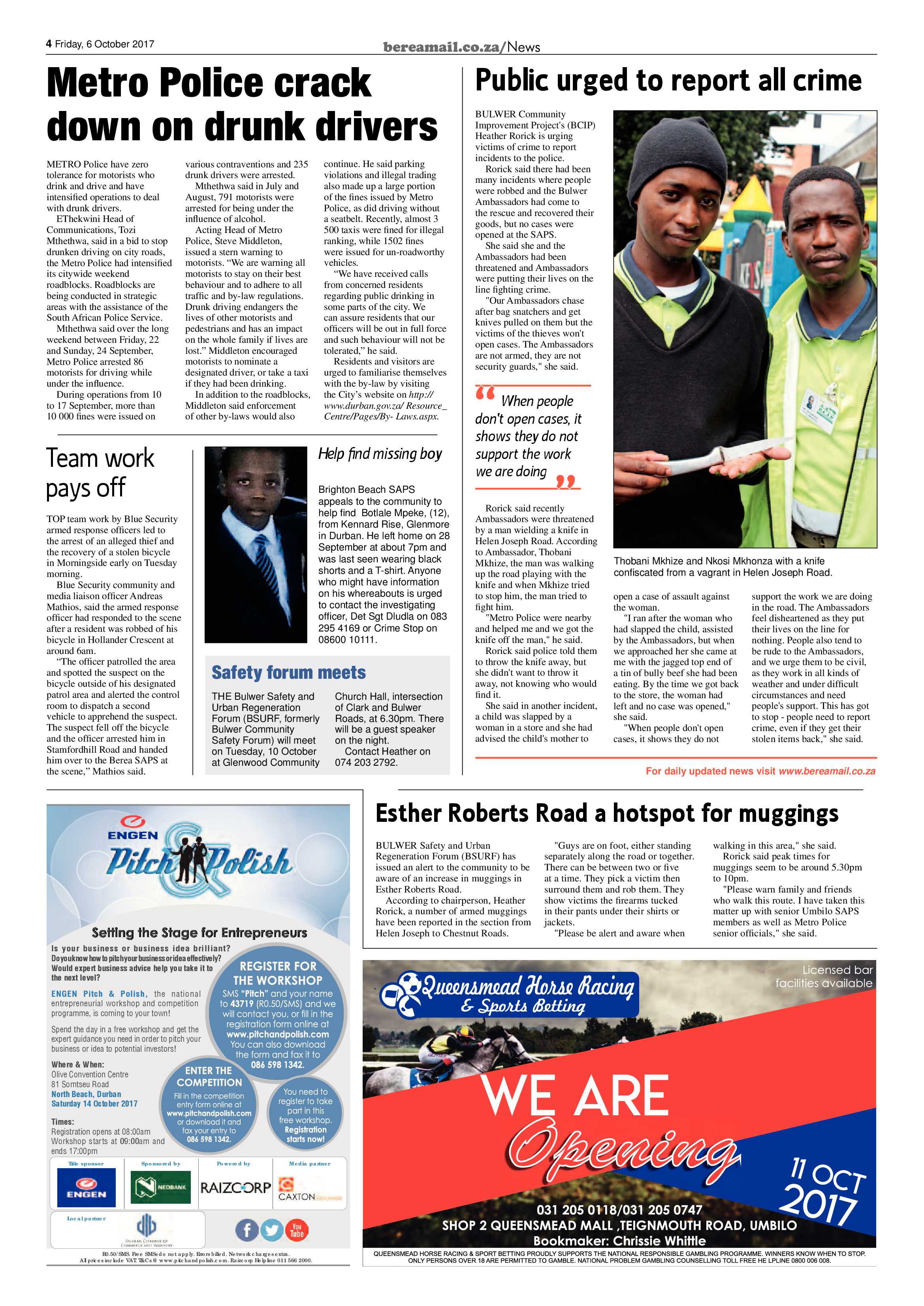 Berea Mail 6 October 2017 page 4
