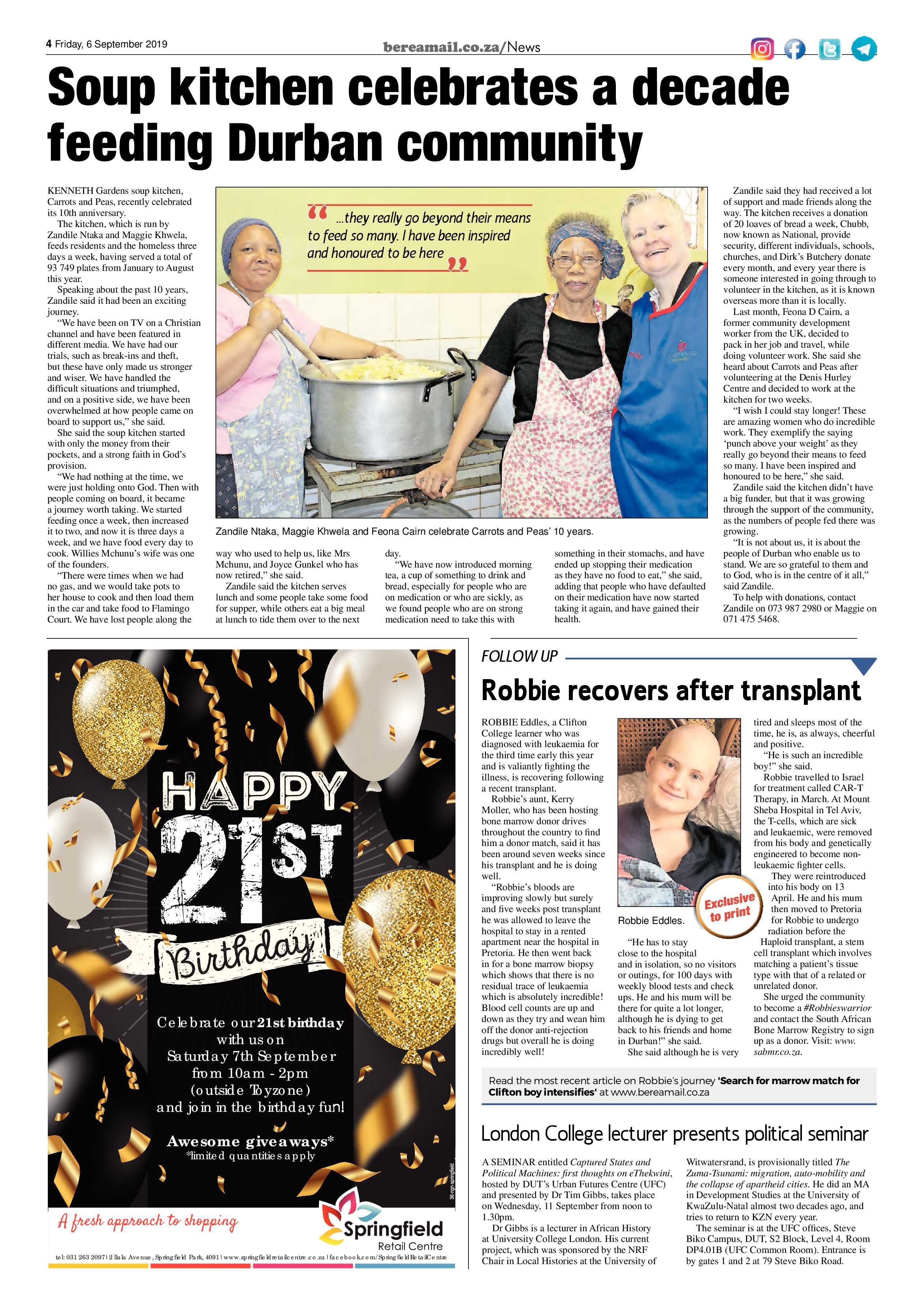 Berea Mail 6 September 2019 page 4