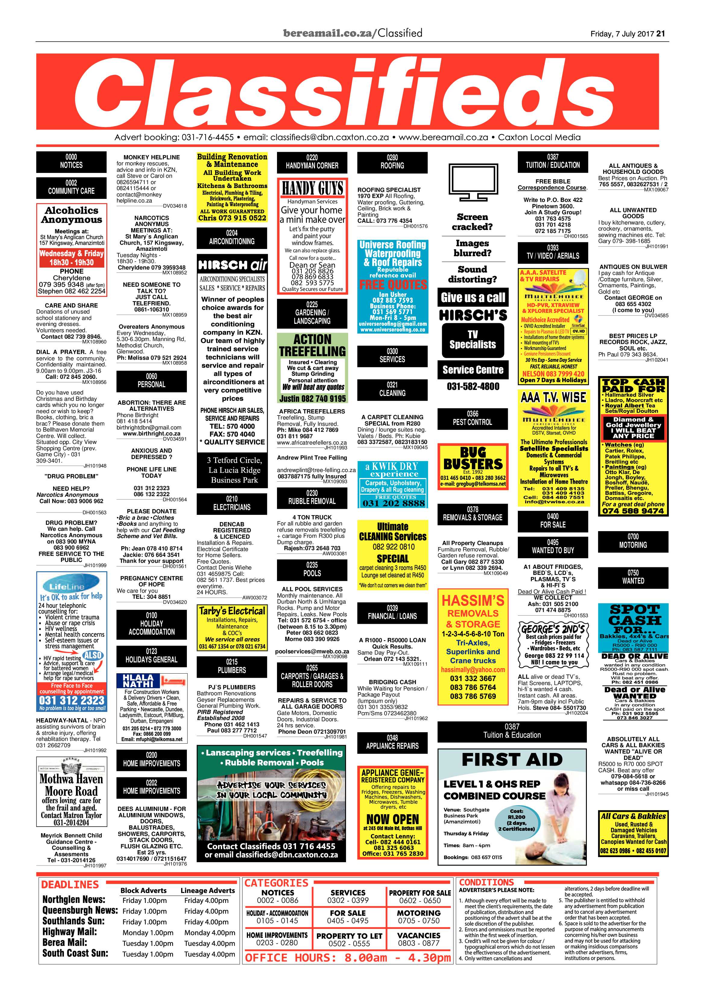 Berea Mail 7 July 2017 page 21