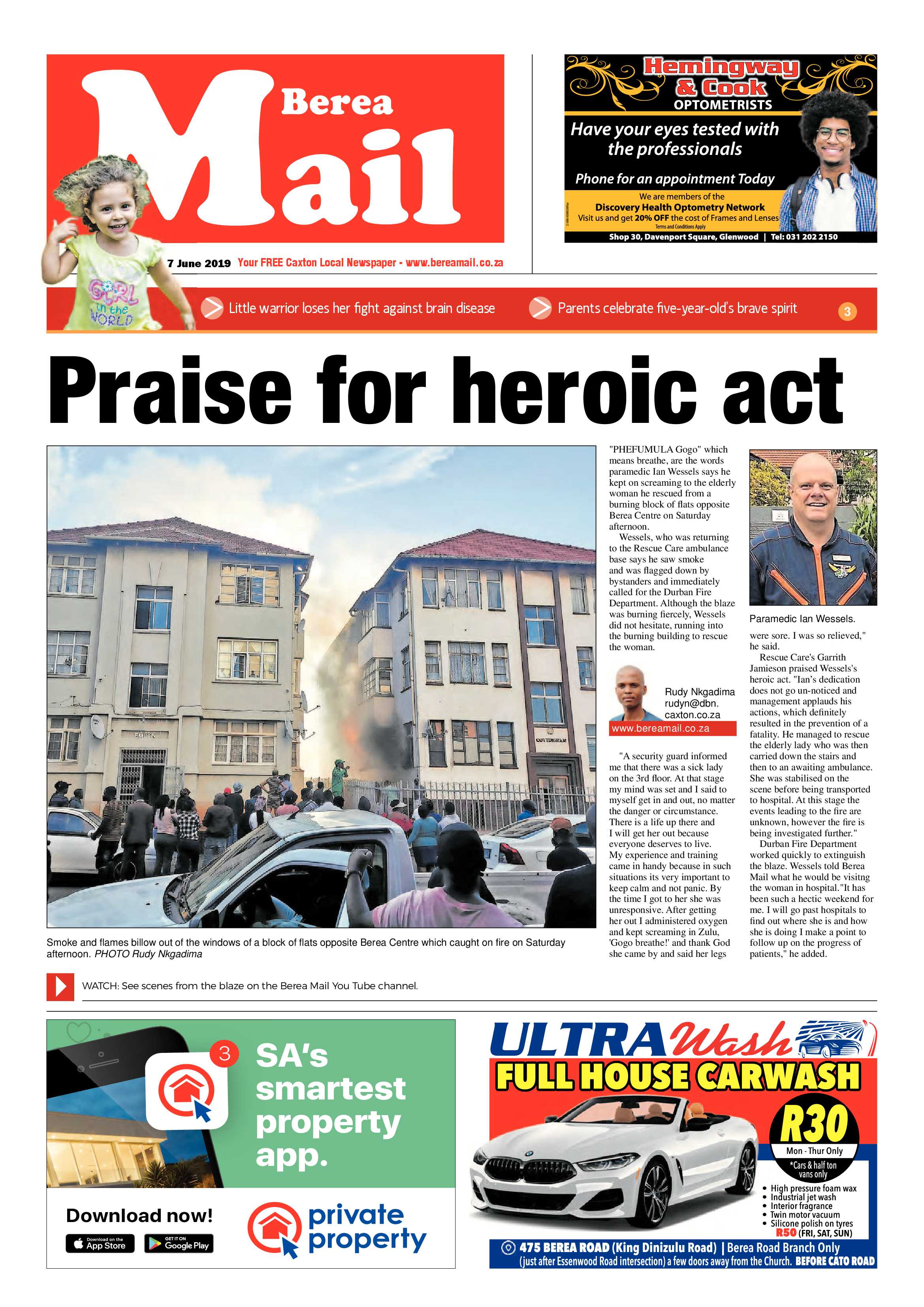 Berea Mail 7 June 2019 page 1