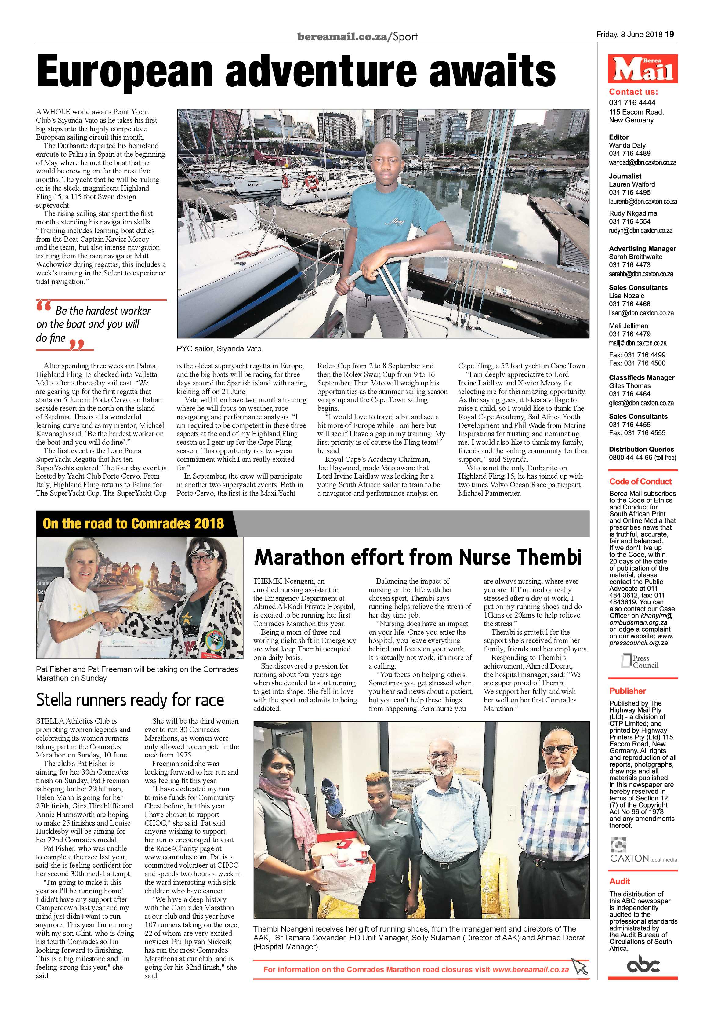 Berea Mail 8 June 2018 page 19