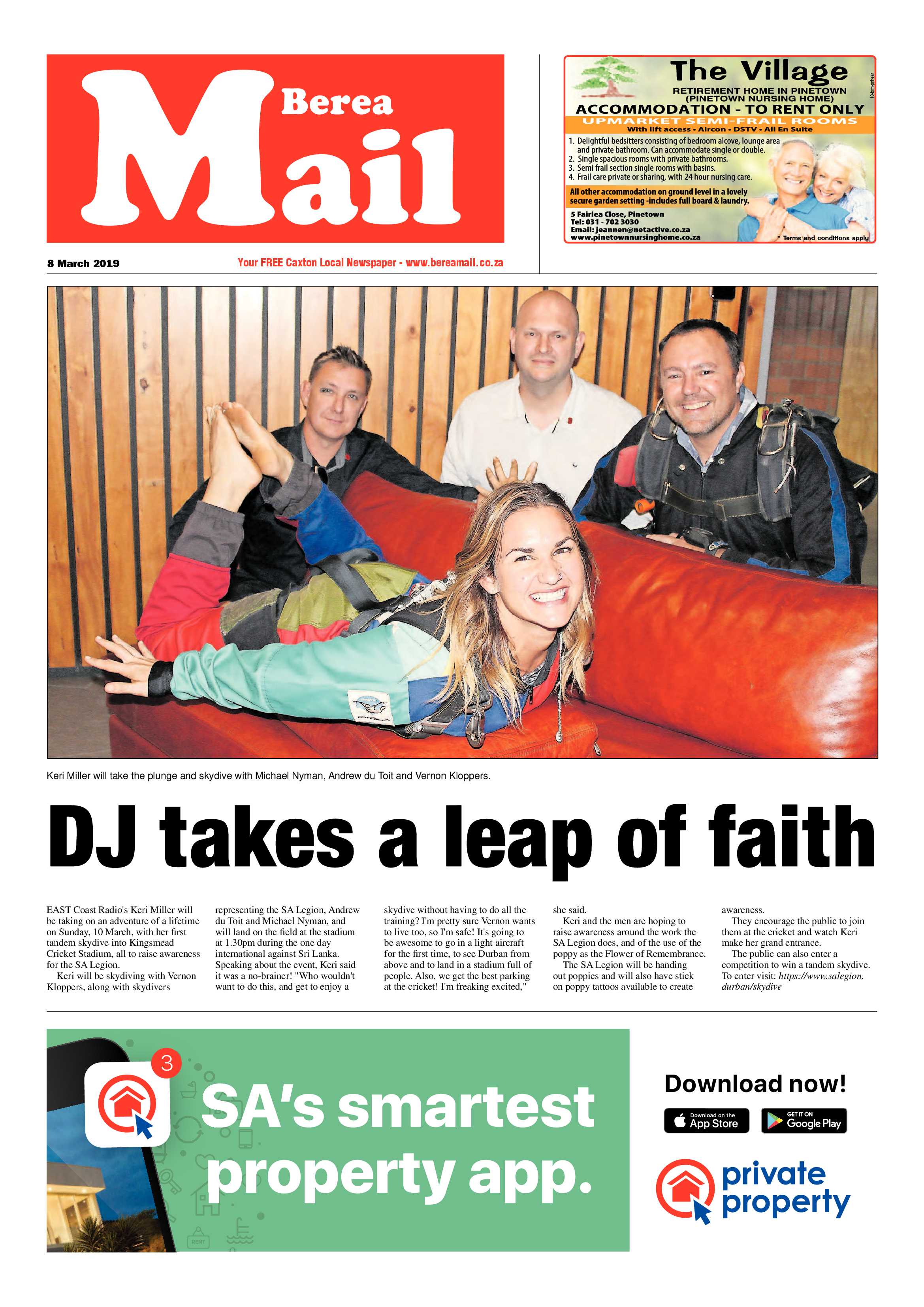 Berea Mail 8 March 2019 page 1