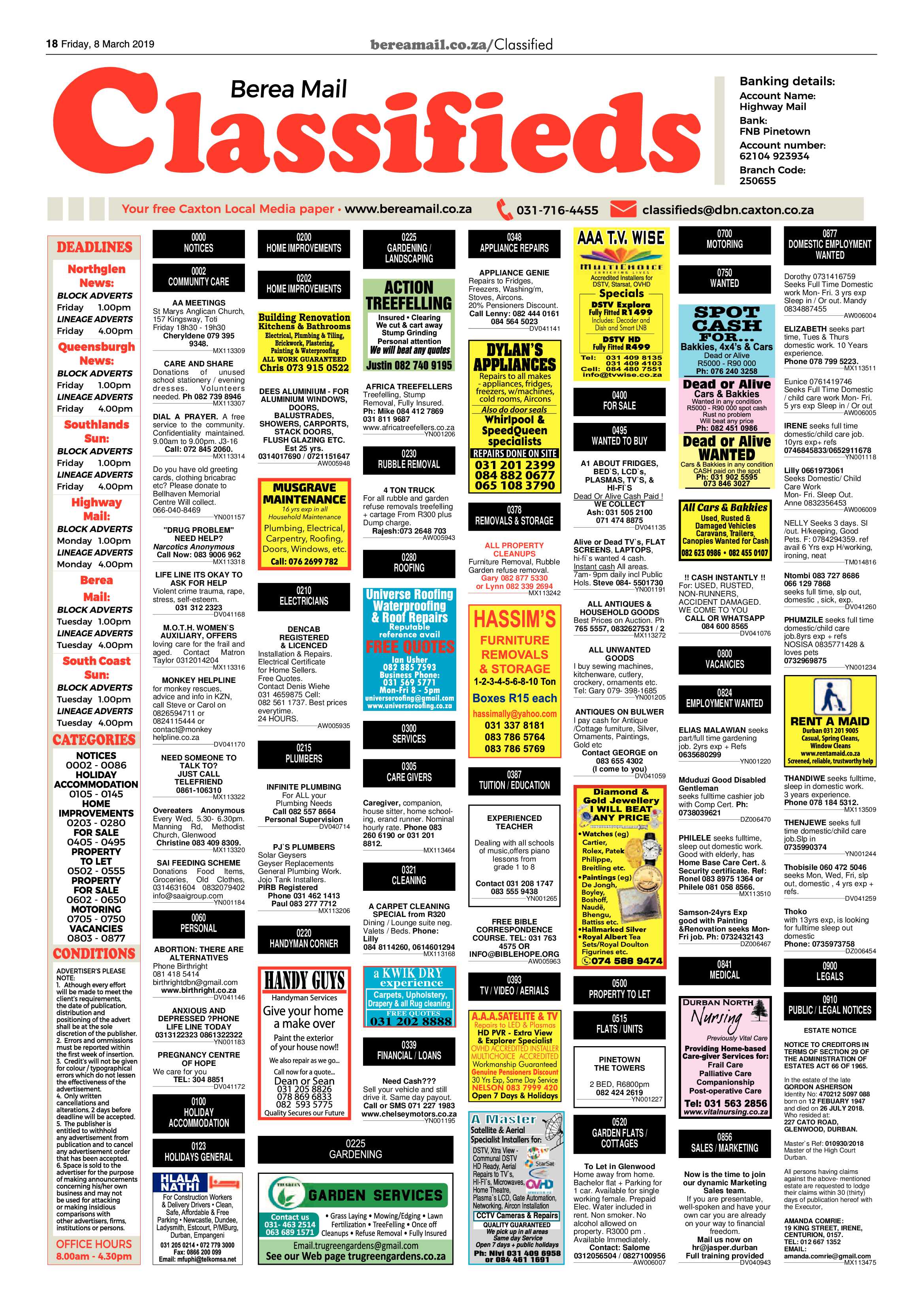 Berea Mail 8 March 2019 page 18