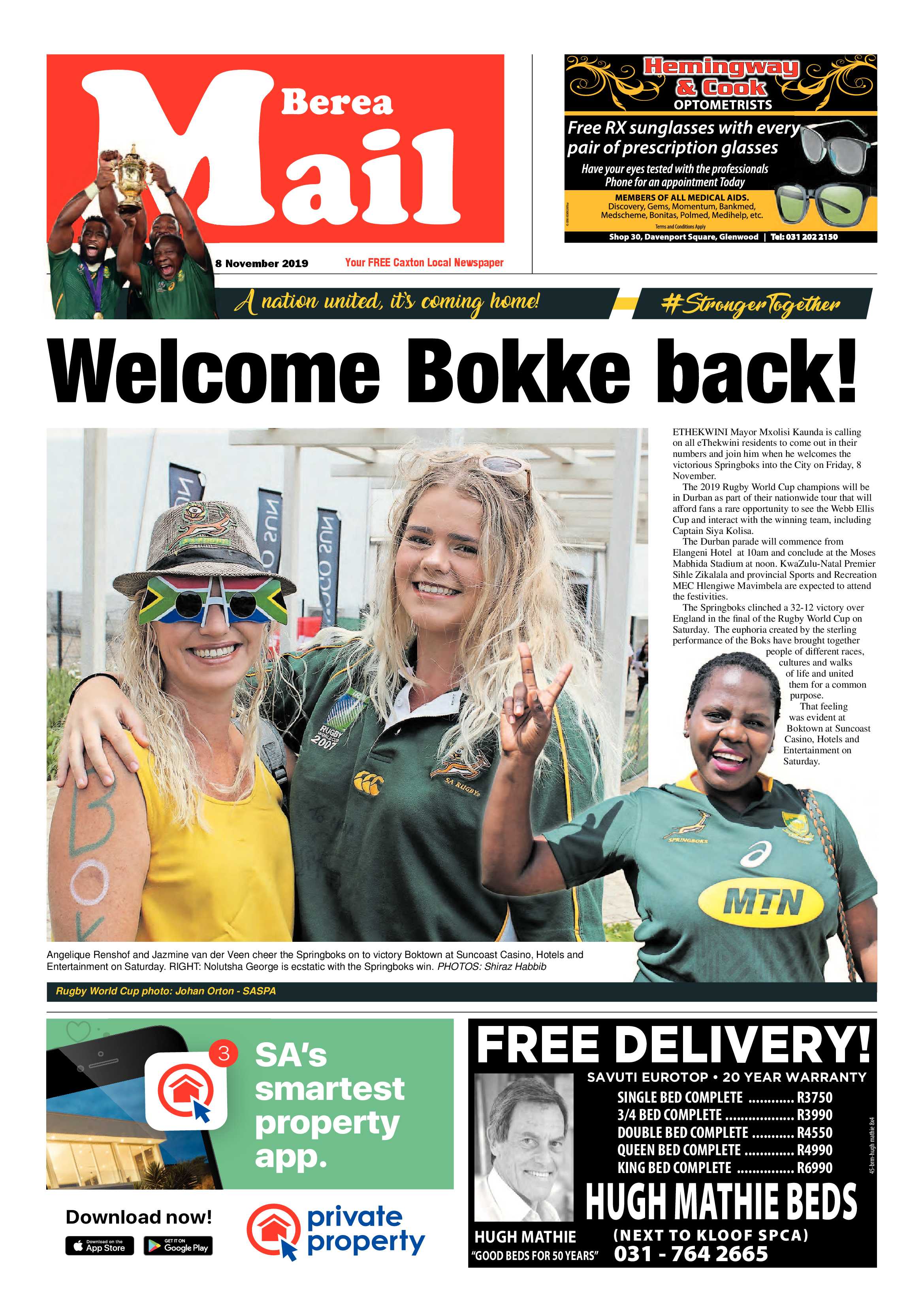 Berea Mail 8 November 2019 page 1