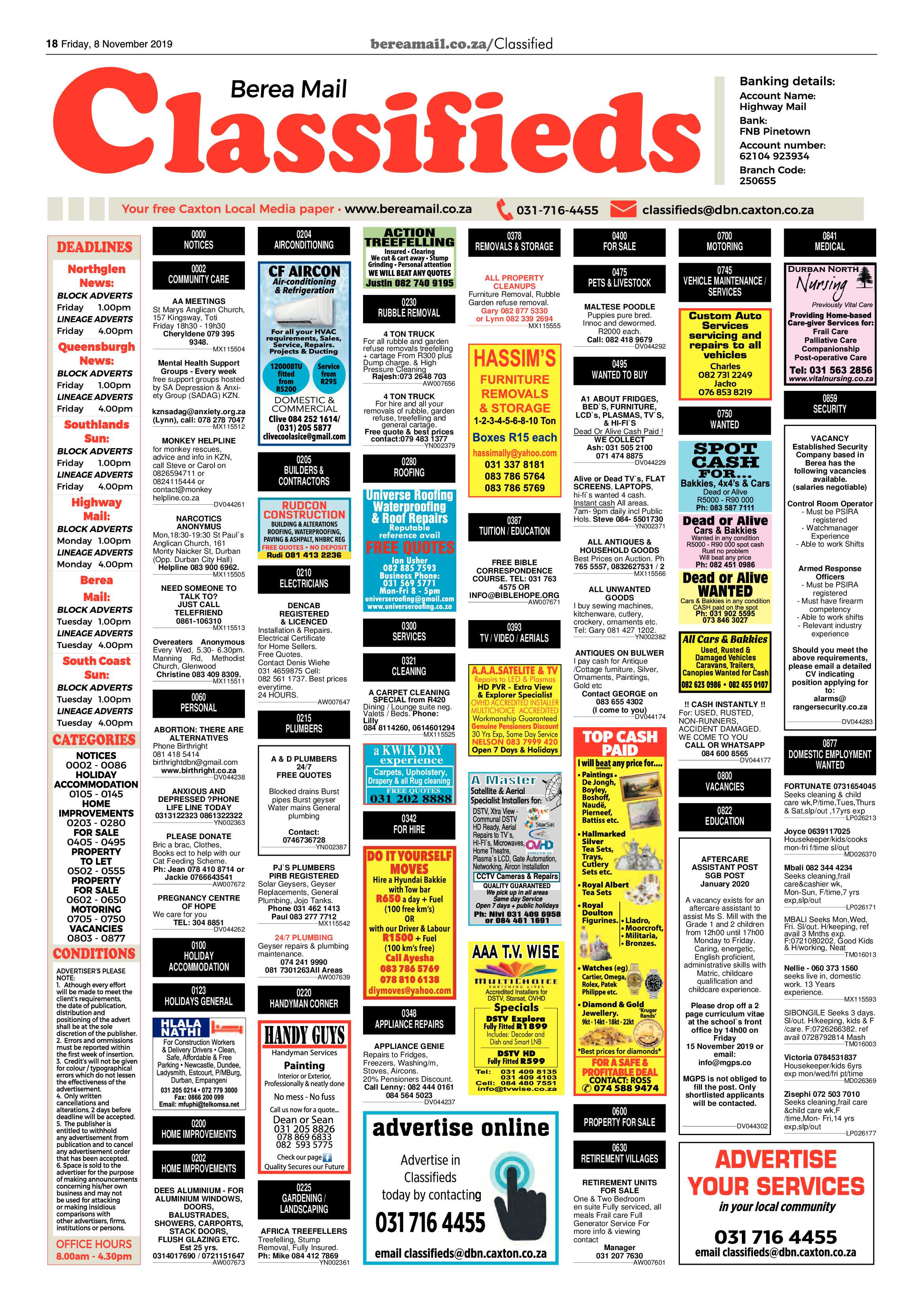 Berea Mail 8 November 2019 page 18
