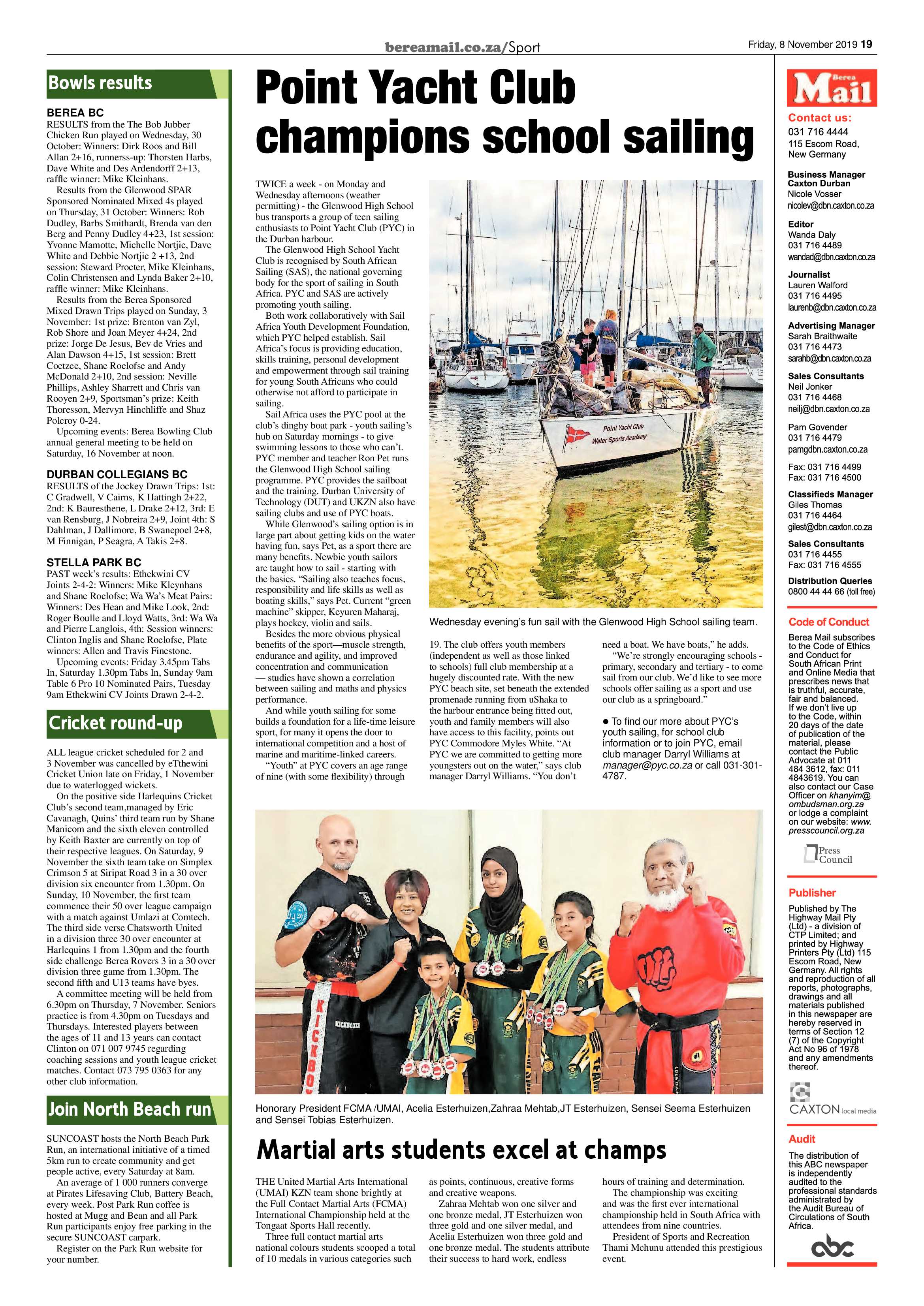 Berea Mail 8 November 2019 page 19