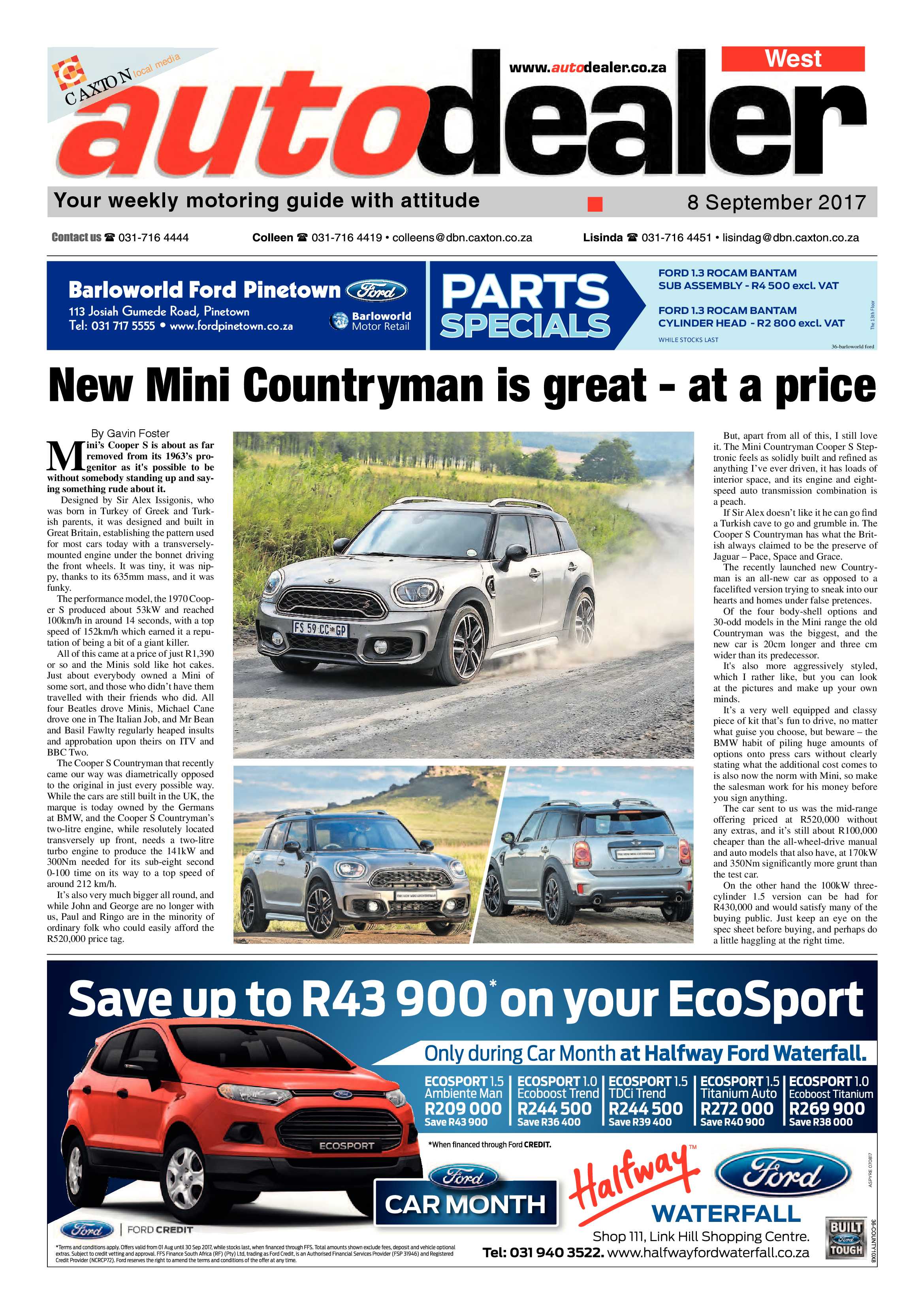 Berea Mail 8 September 2017 page 13