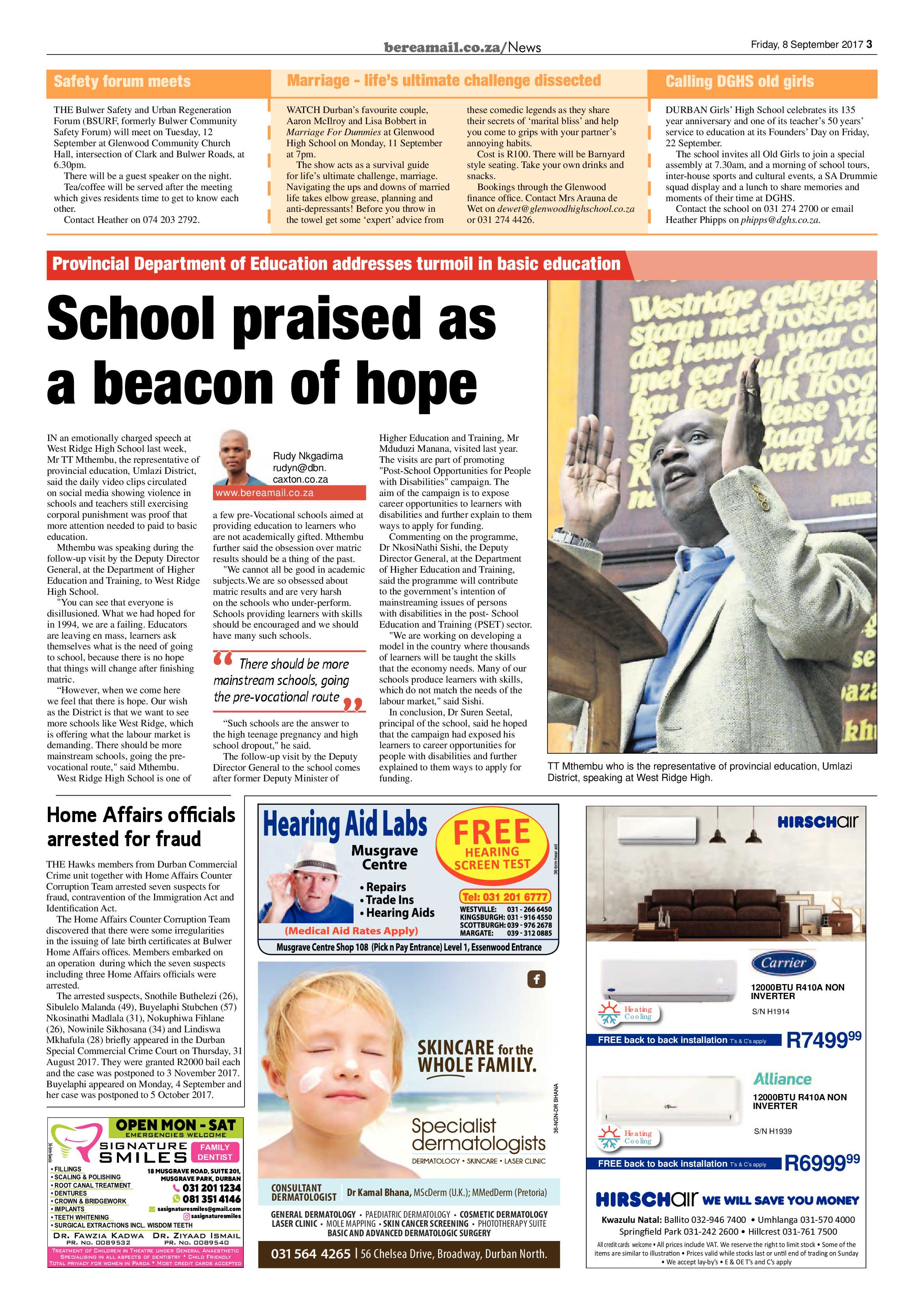 Berea Mail 8 September 2017 page 3