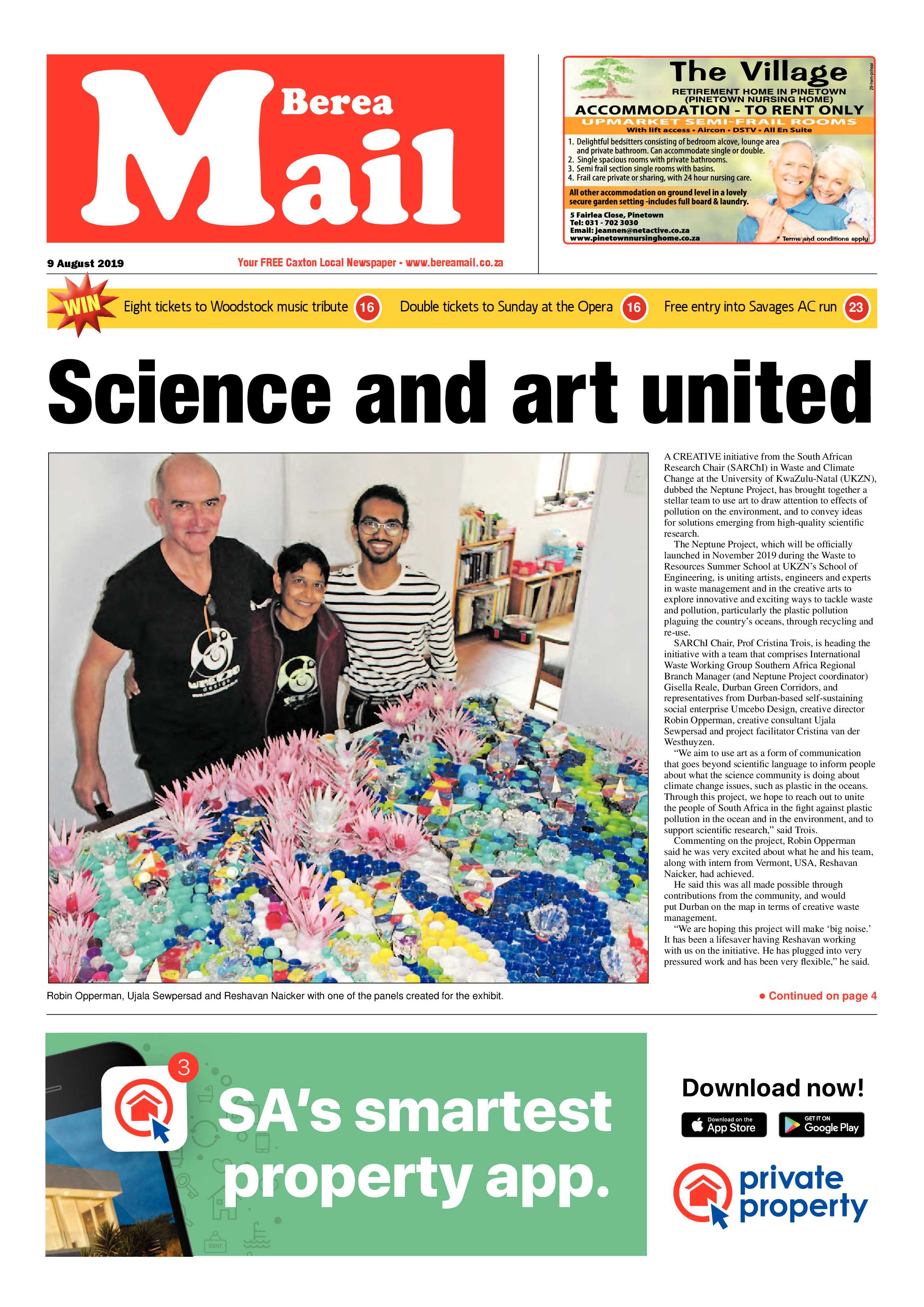 Berea Mail 9 August 2019 page 1