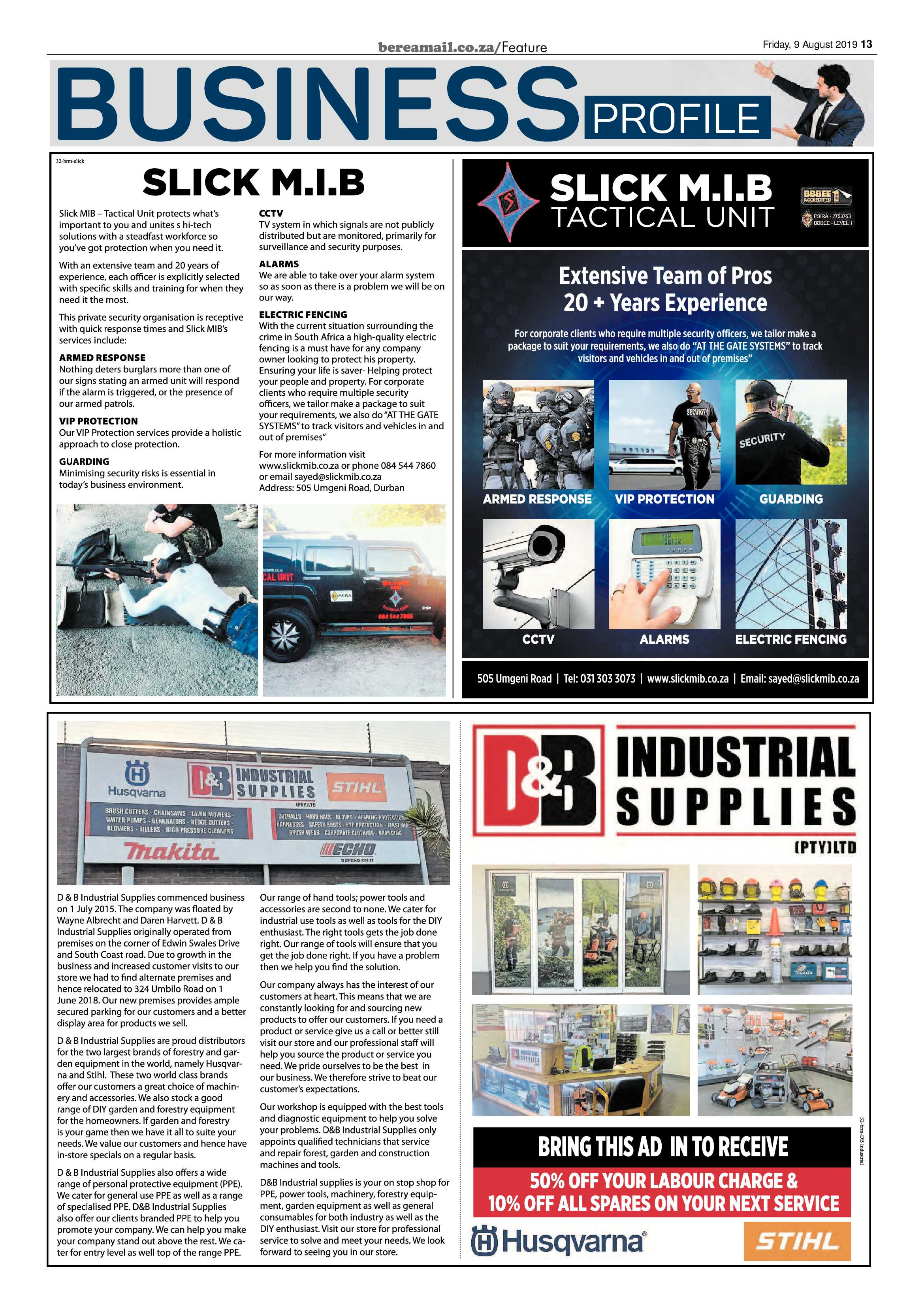Berea Mail 9 August 2019 page 13