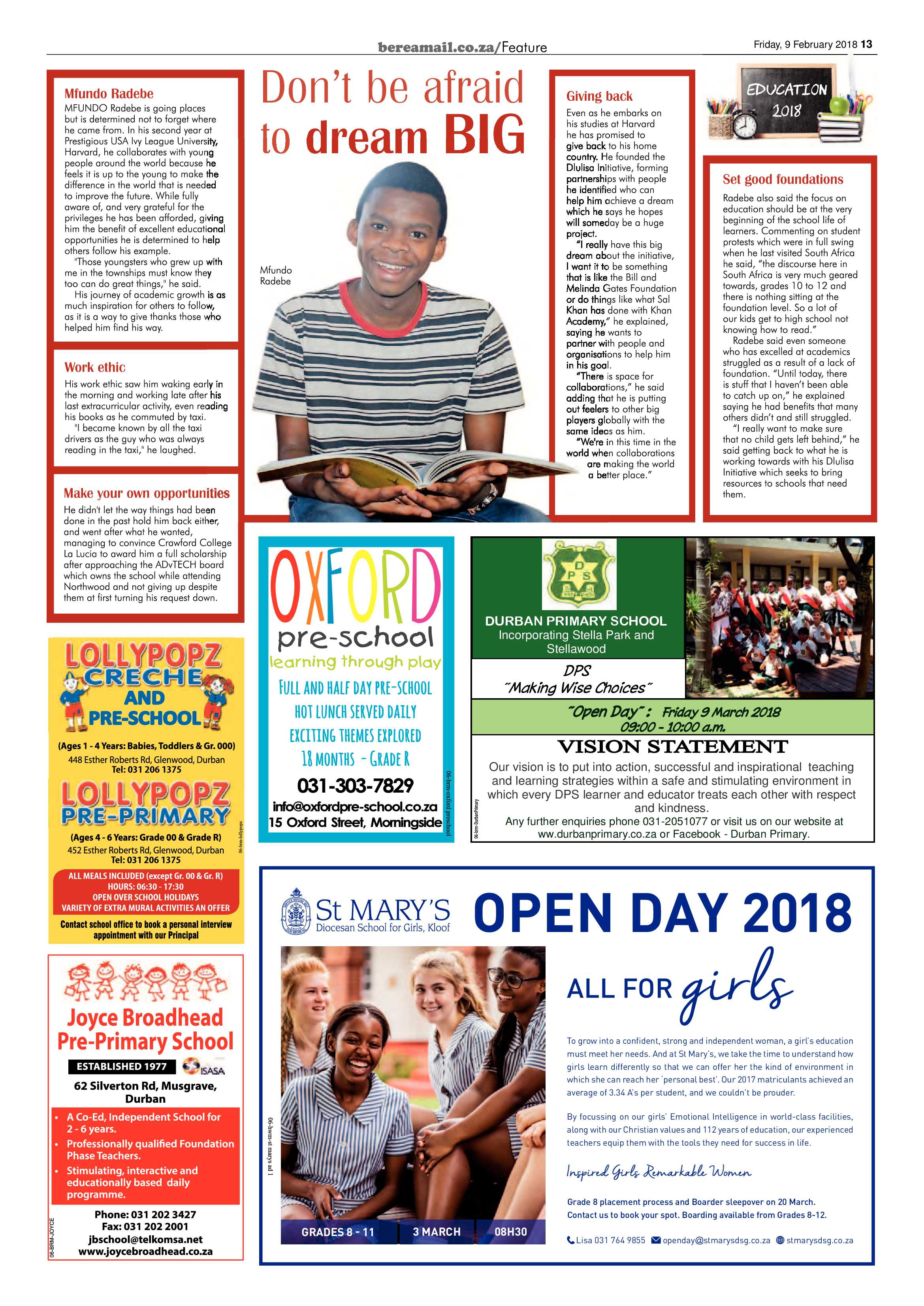 Berea Mail 9 February 2018 page 13