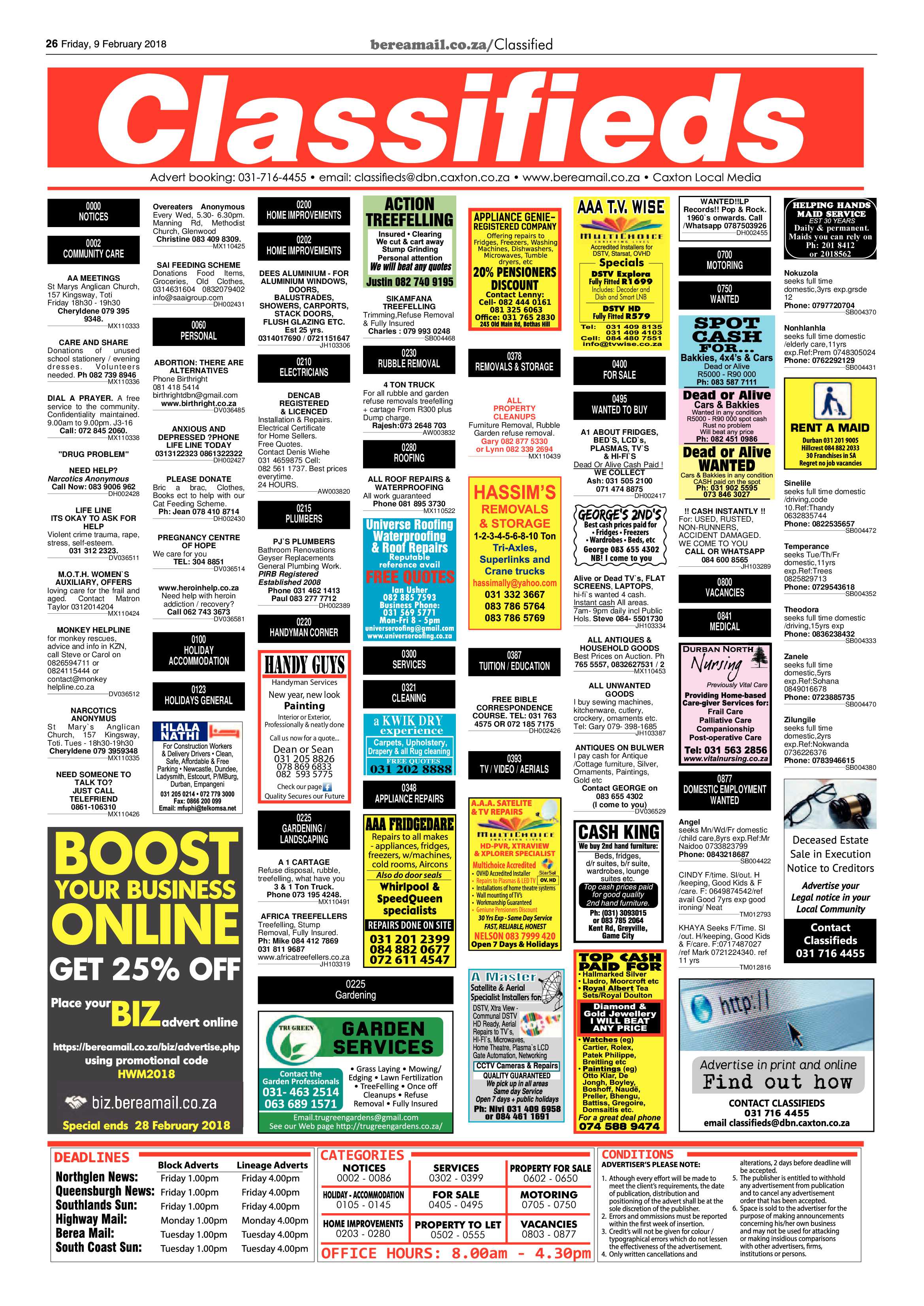 Berea Mail 9 February 2018 page 26