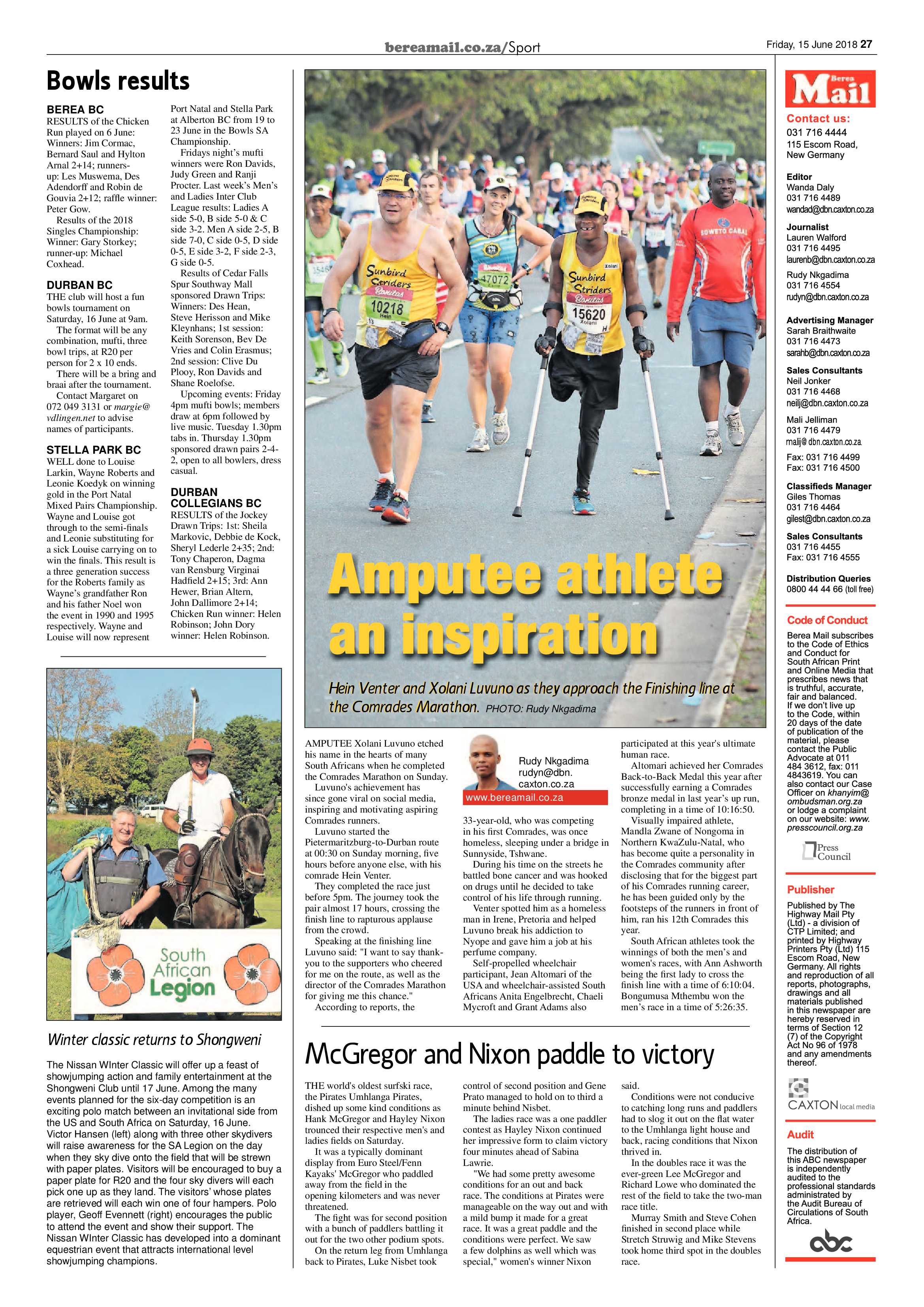 Berea Mail 15 June 2018 page 27