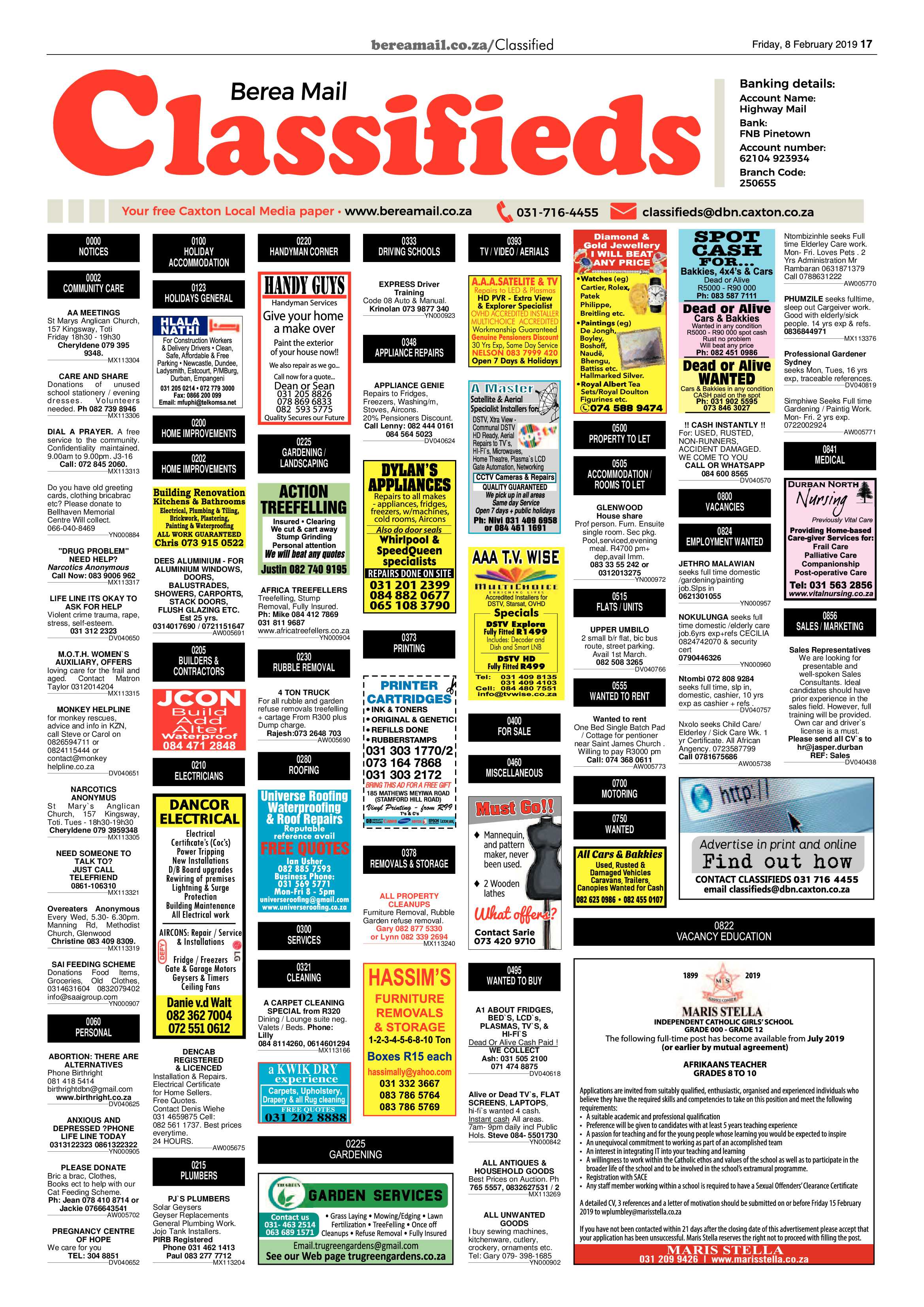 Berea Mail News 8 February 2019 page 17