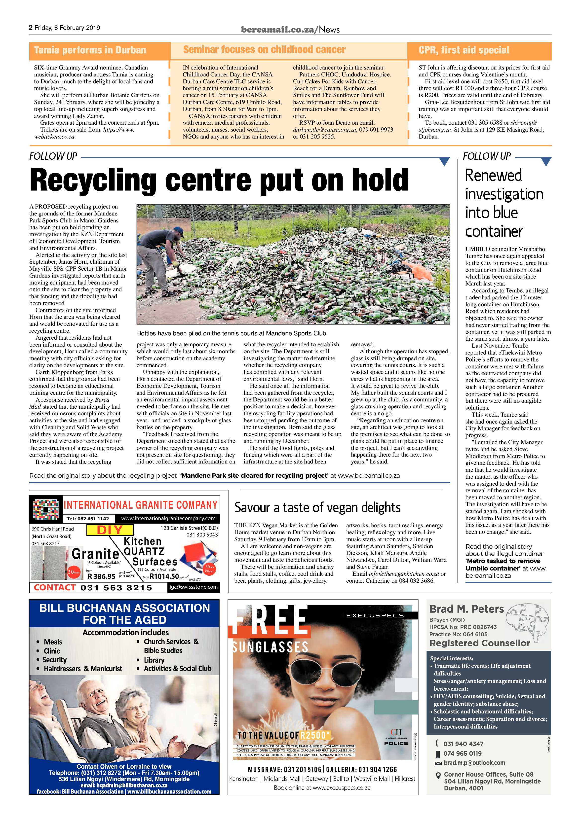 Berea Mail News 8 February 2019 page 2