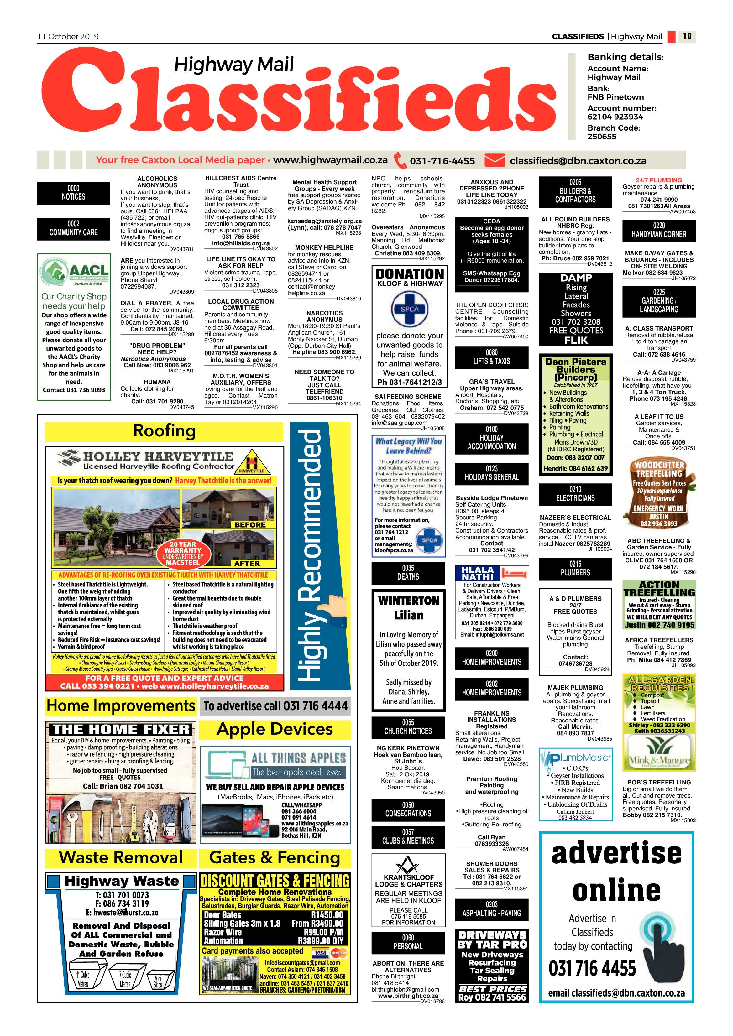 Highway Mail 11 October 2019 page 19