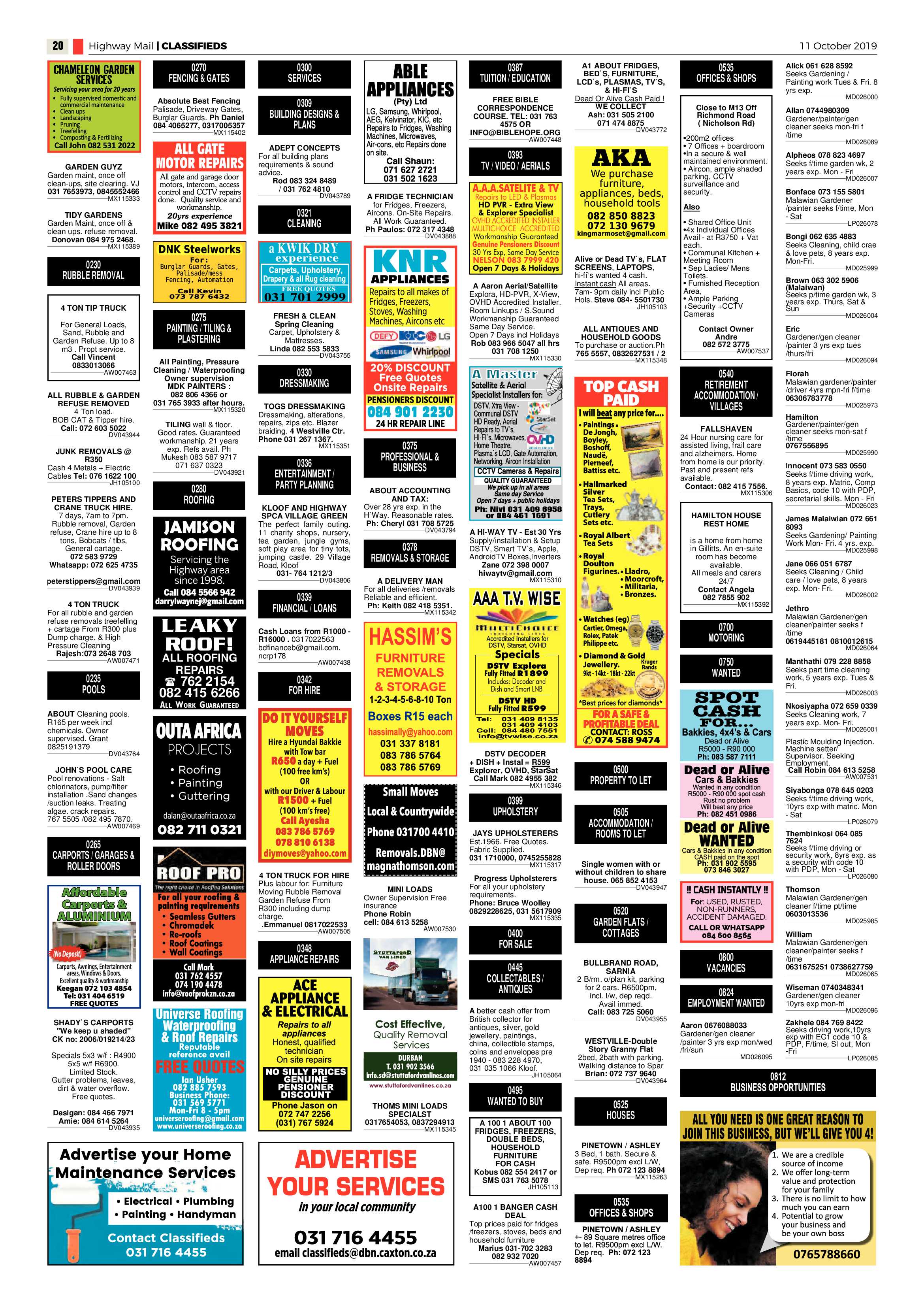 Highway Mail 11 October 2019 page 20