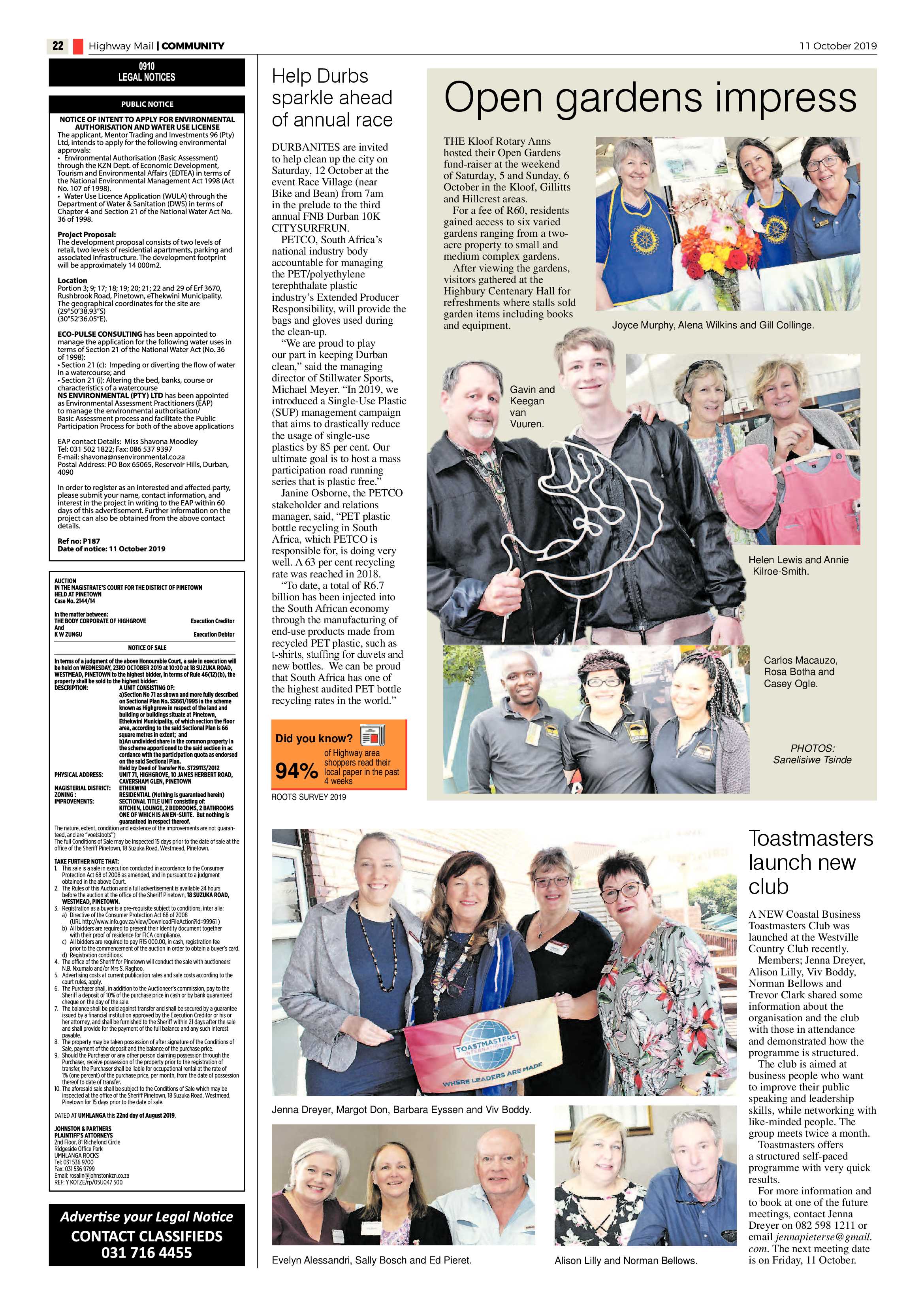 Highway Mail 11 October 2019 page 22