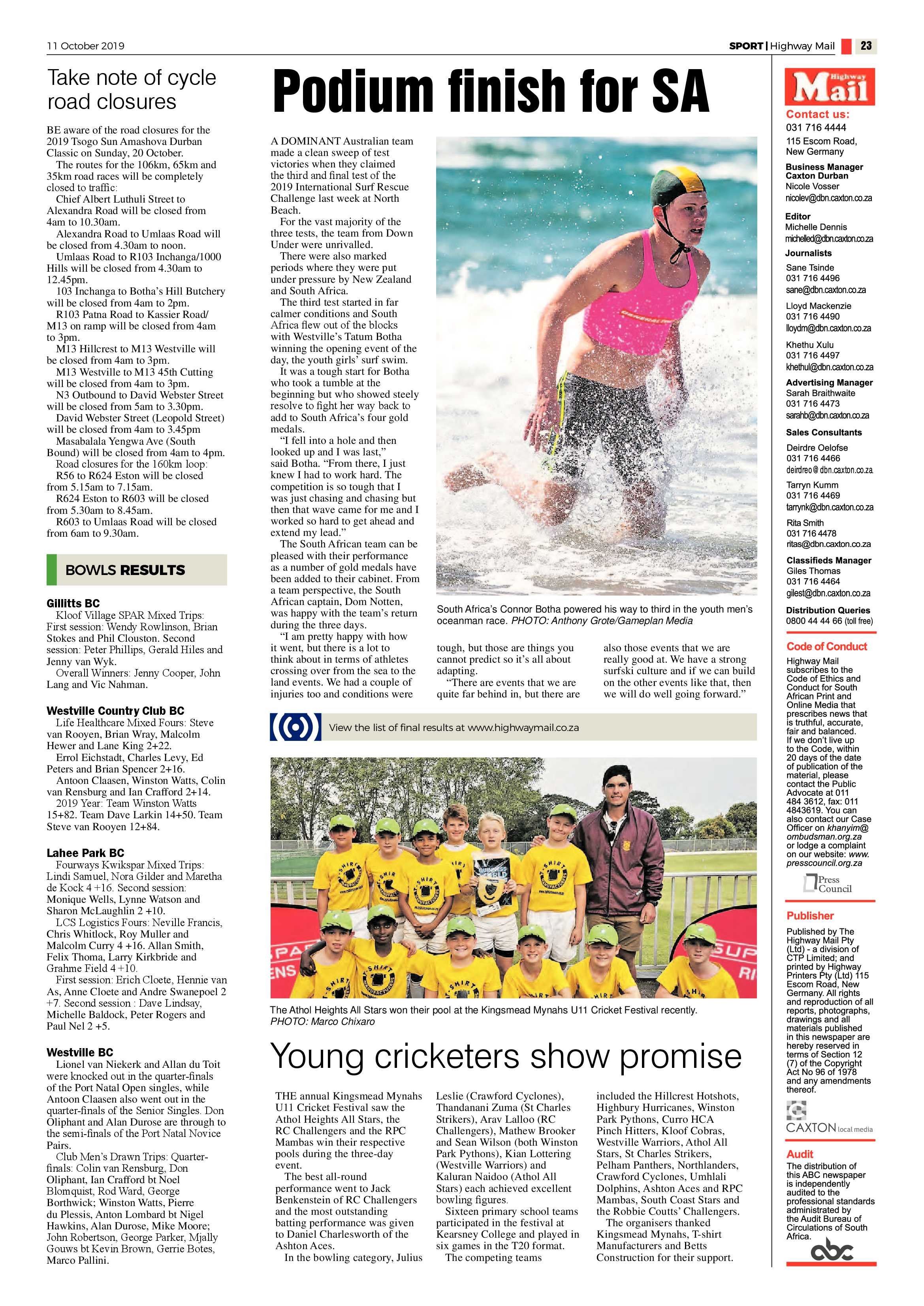 Highway Mail 11 October 2019 page 23