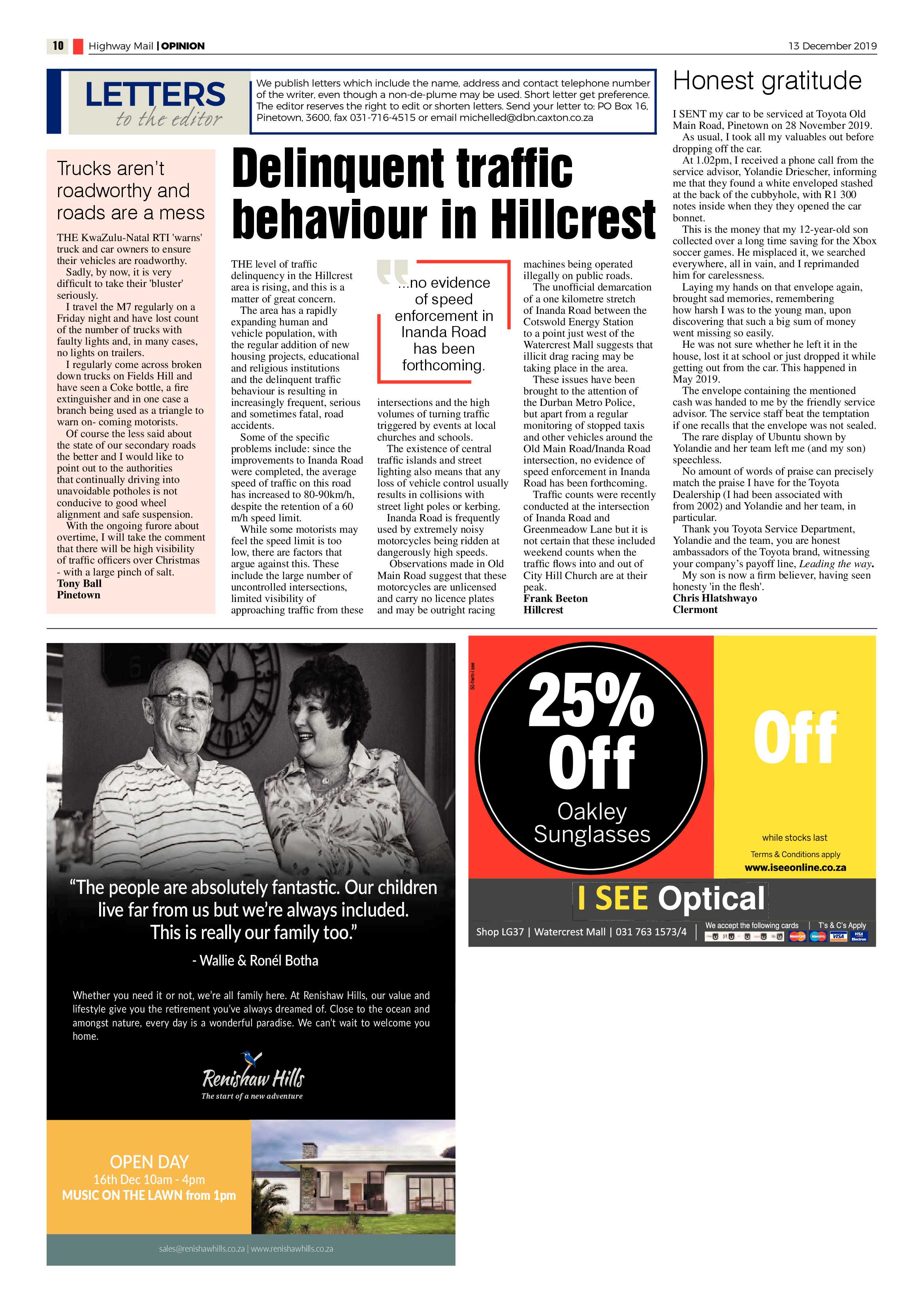 Highway Mail 13 December 2019 page 10