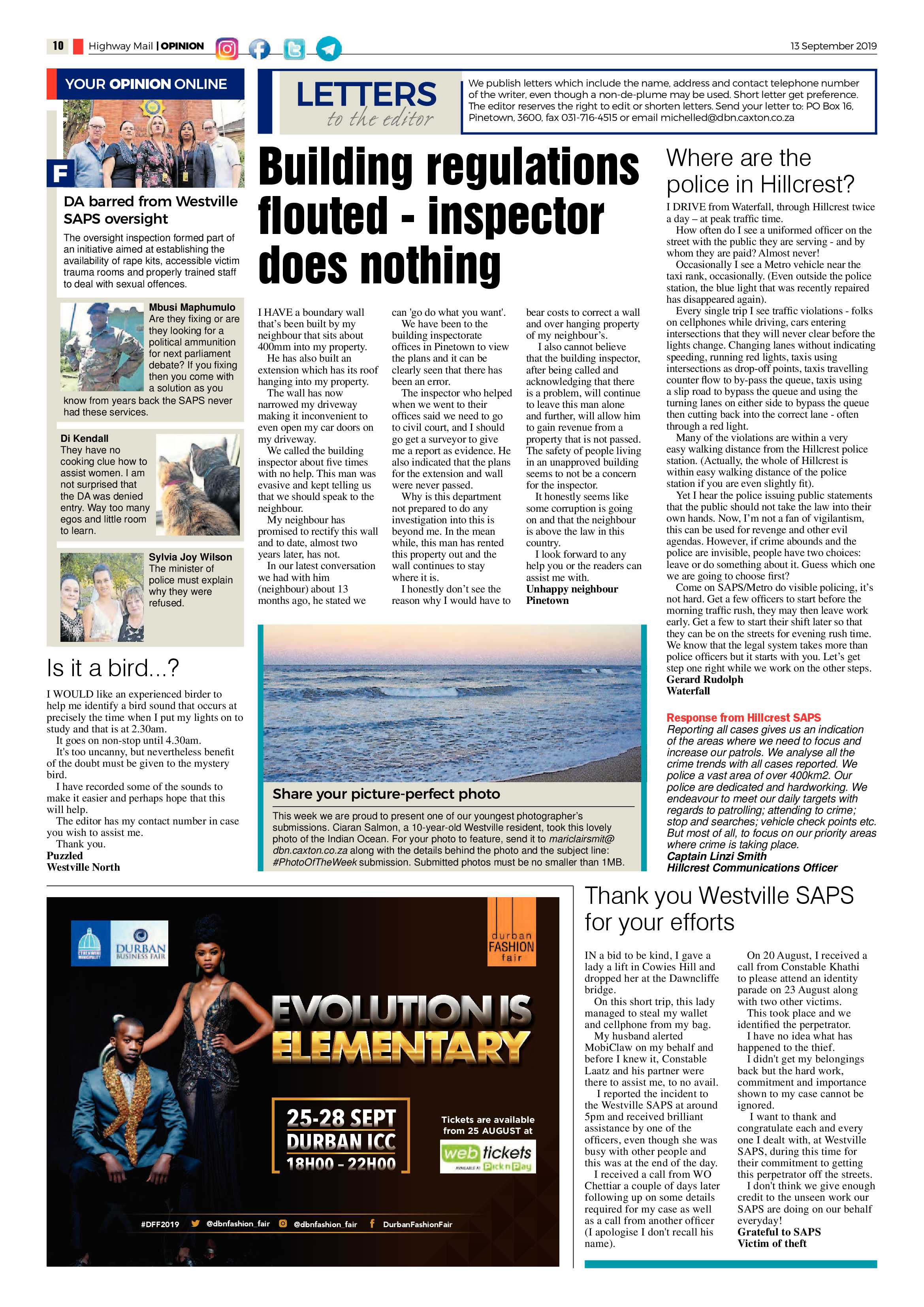Highway Mail 13 September 2019 page 10