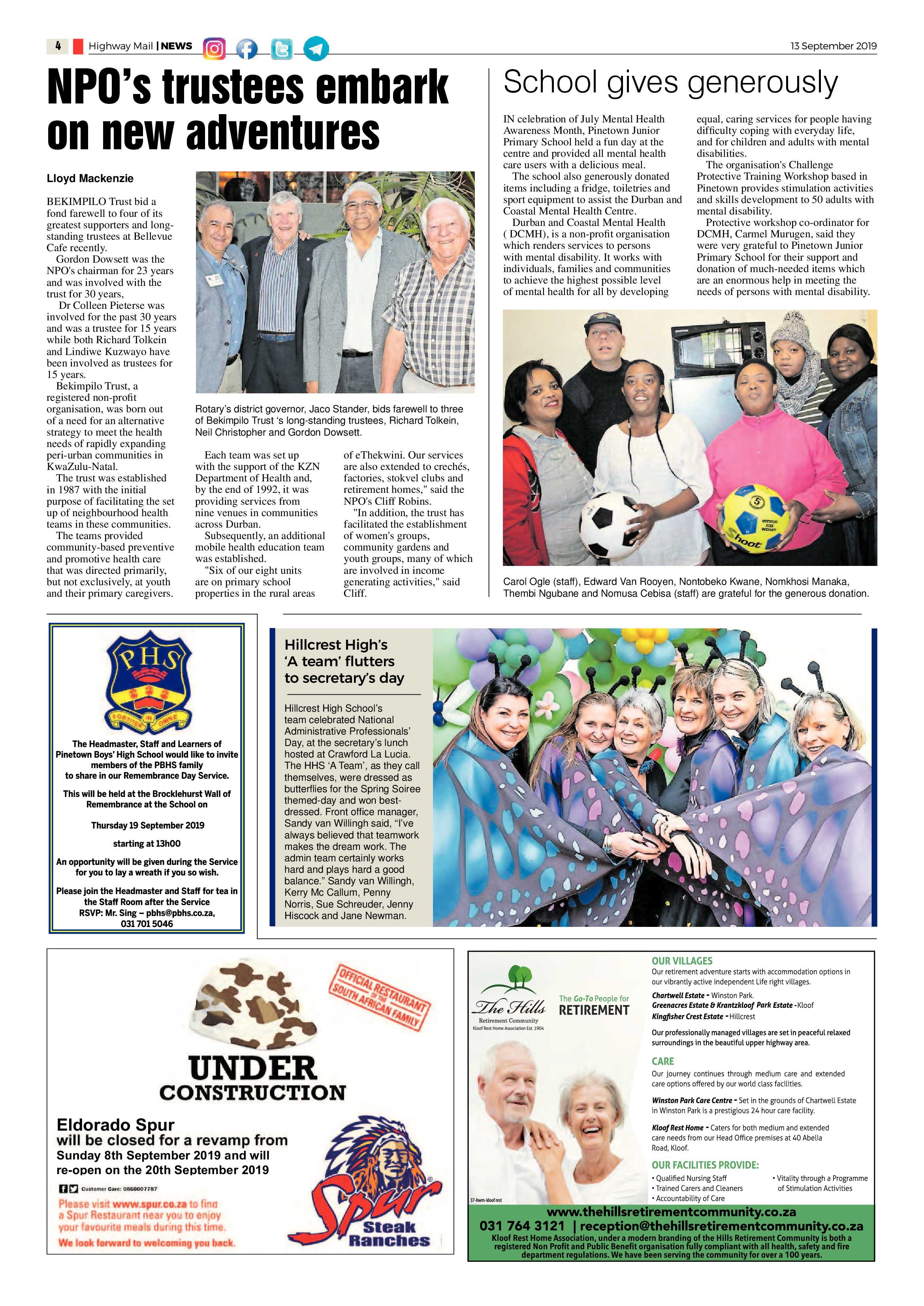 Highway Mail 13 September 2019 page 4
