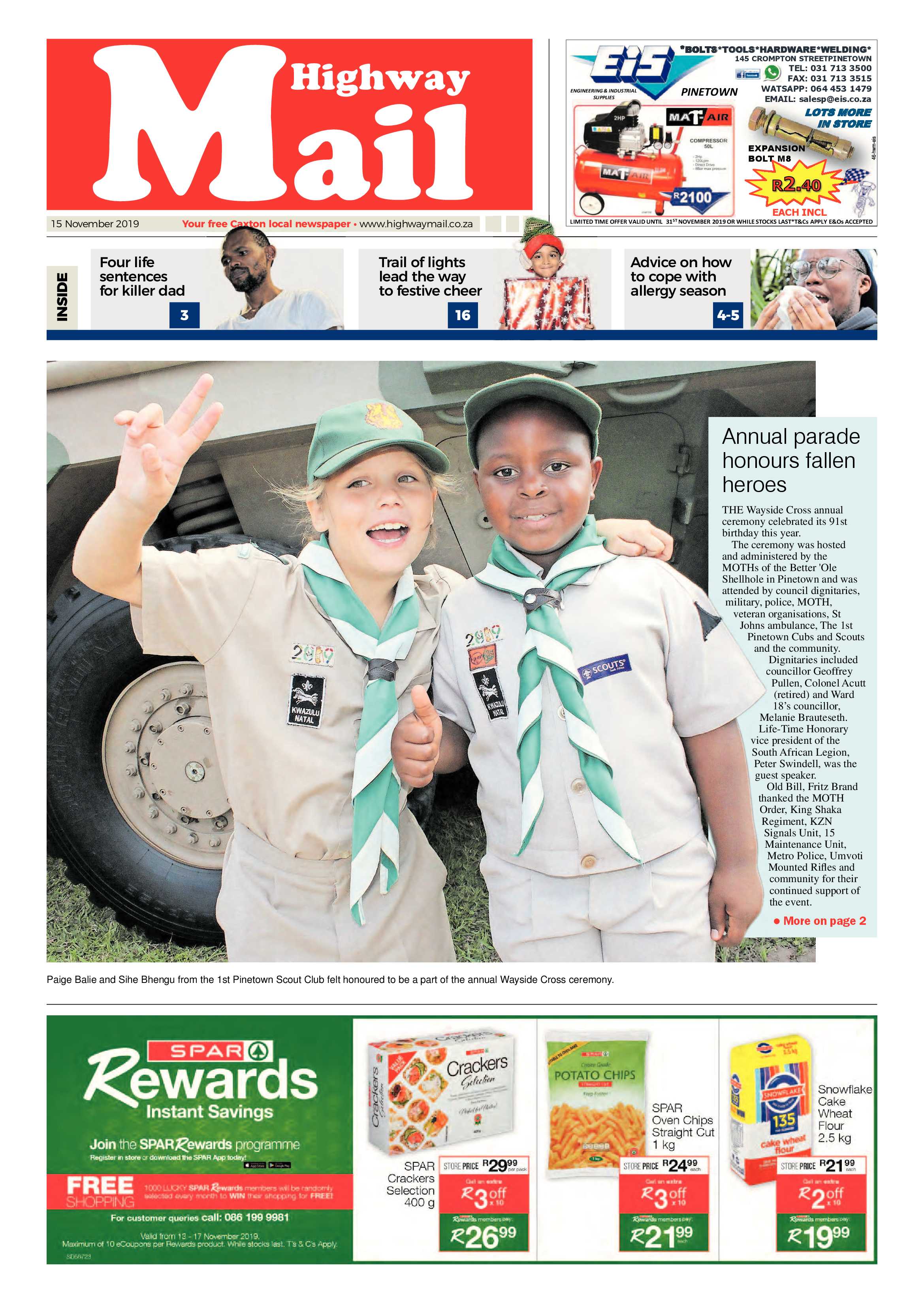 Highway Mail 15 November 2019 page 1