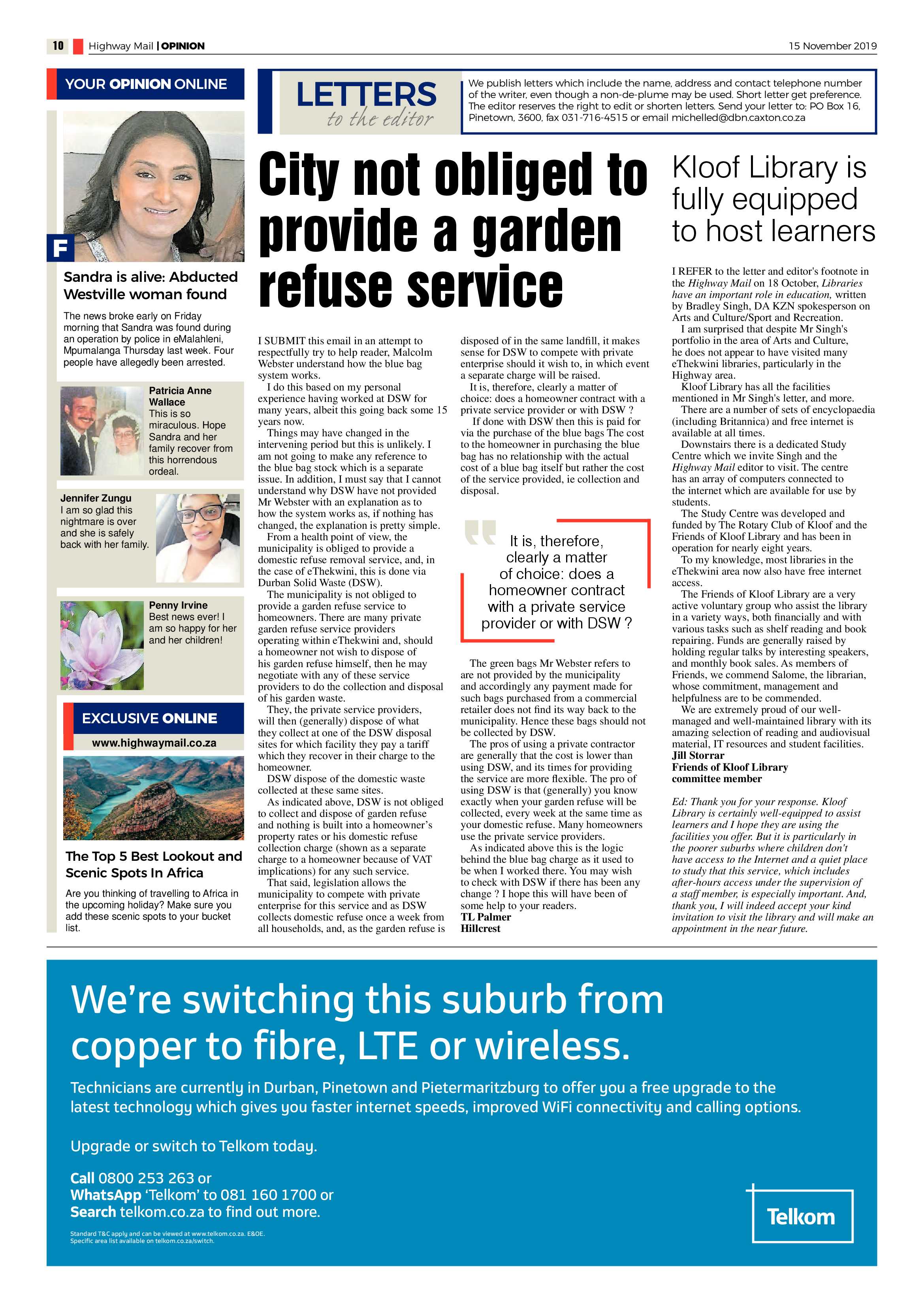 Highway Mail 15 November 2019 page 10