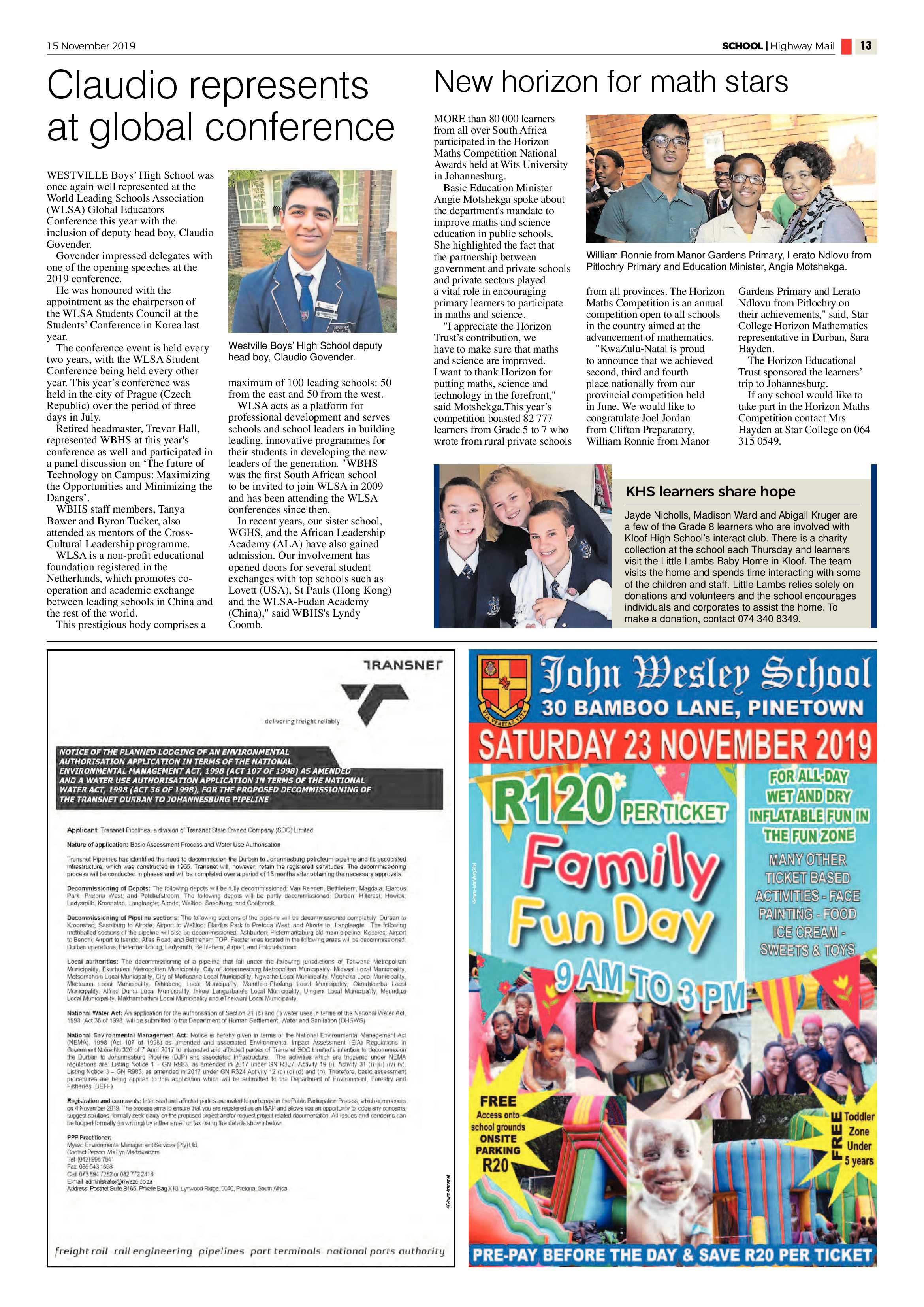 Highway Mail 15 November 2019 page 13