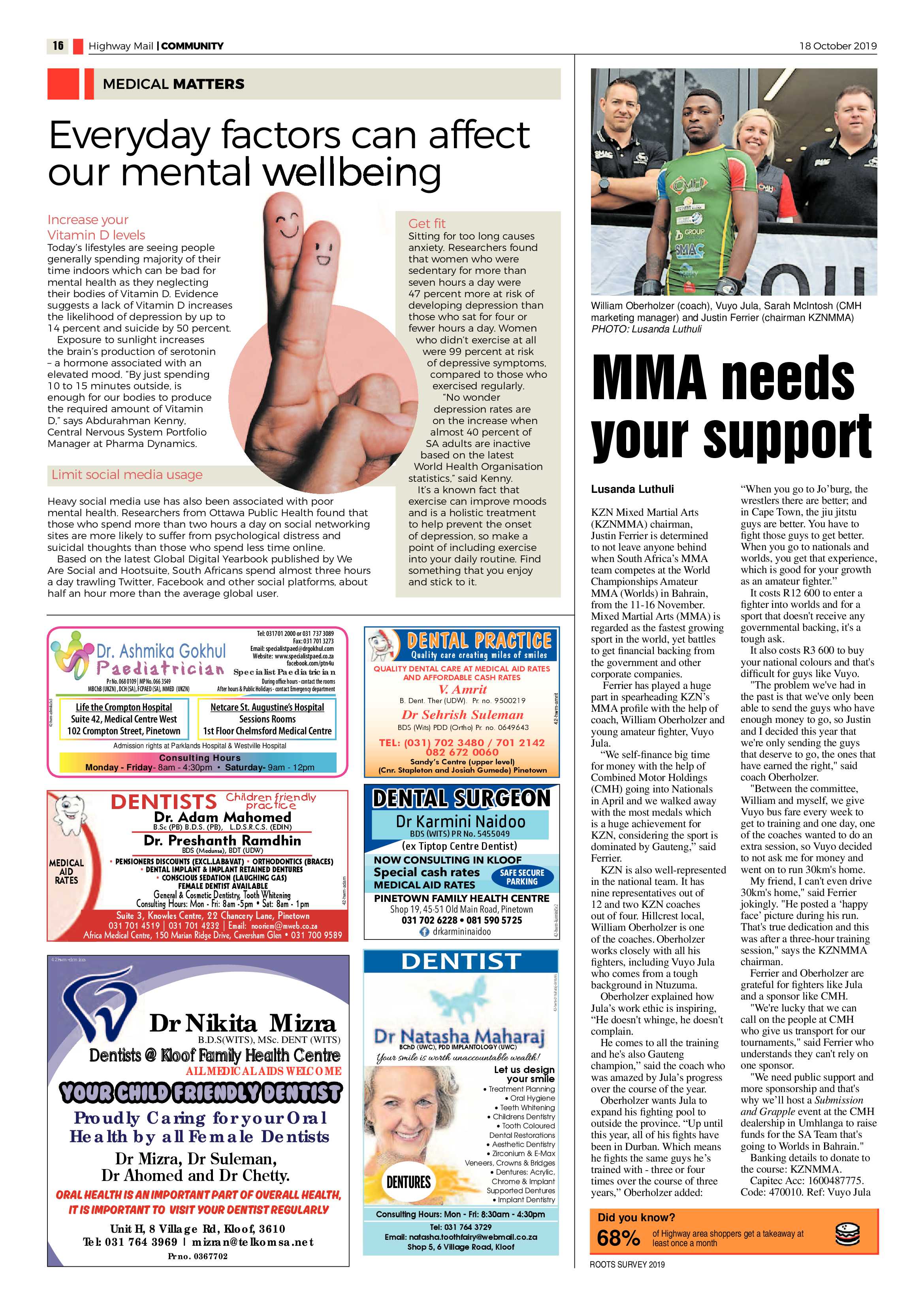 Highway Mail 18 October 2019 page 16