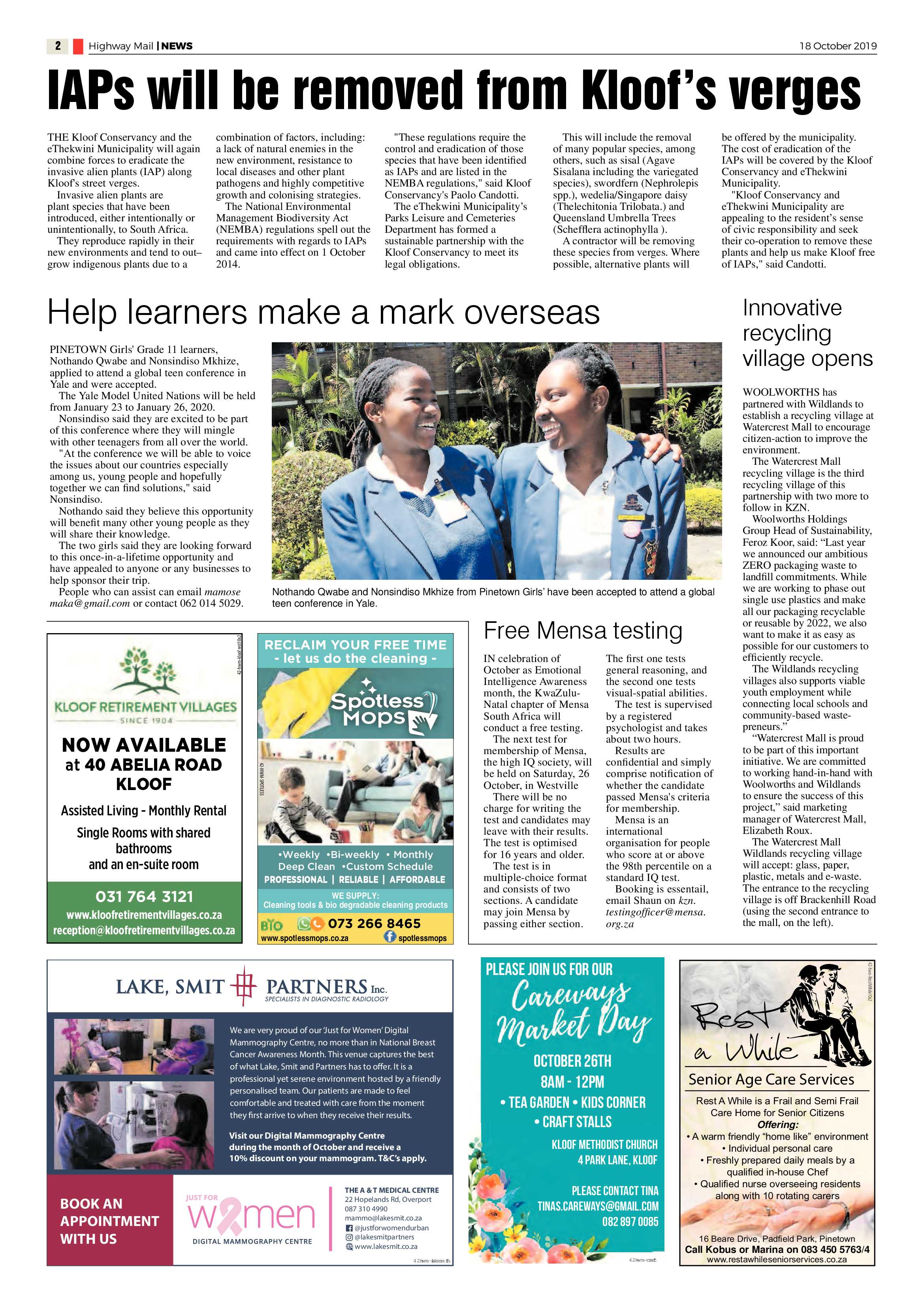 Highway Mail 18 October 2019 page 2