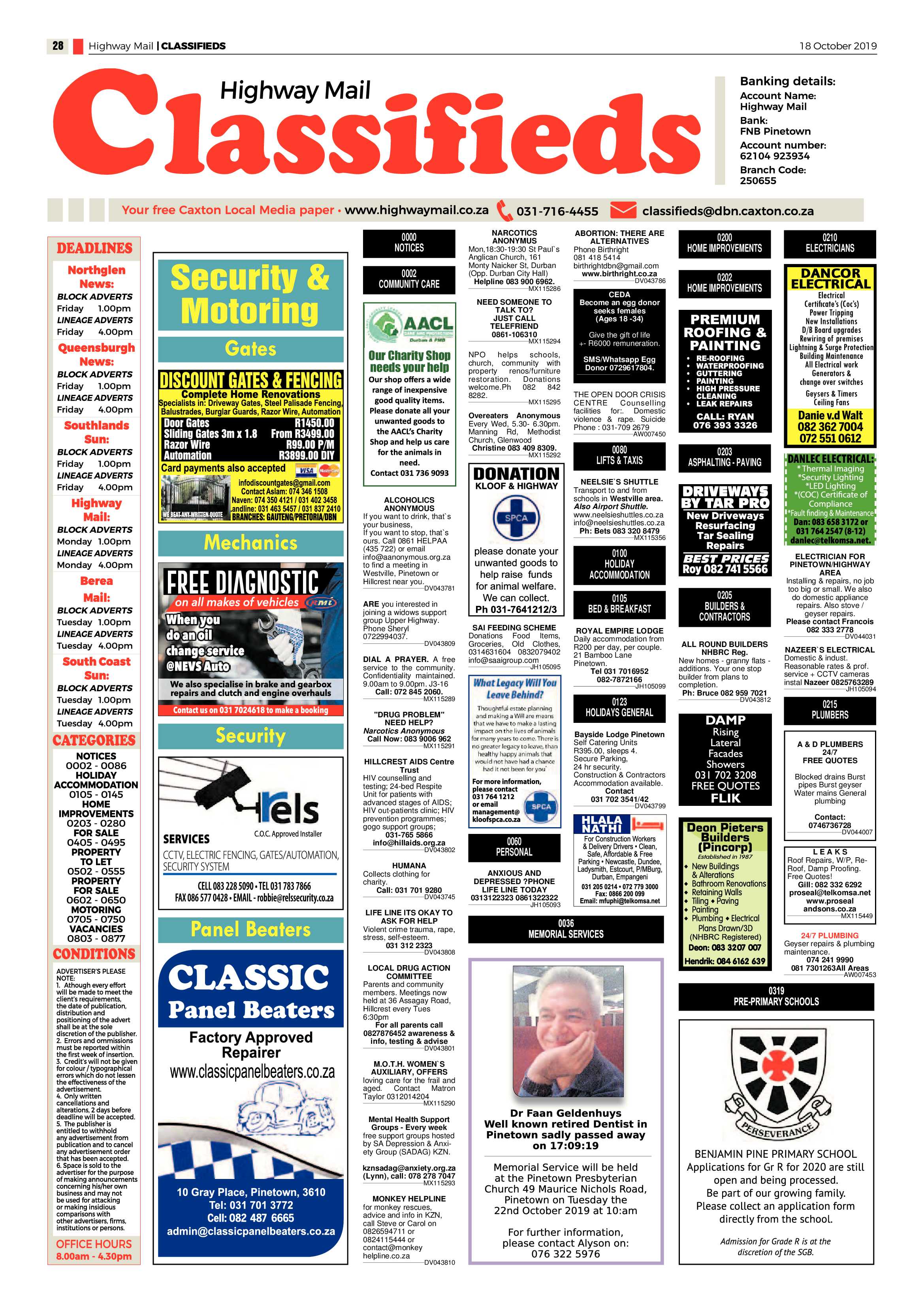 Highway Mail 18 October 2019 page 28