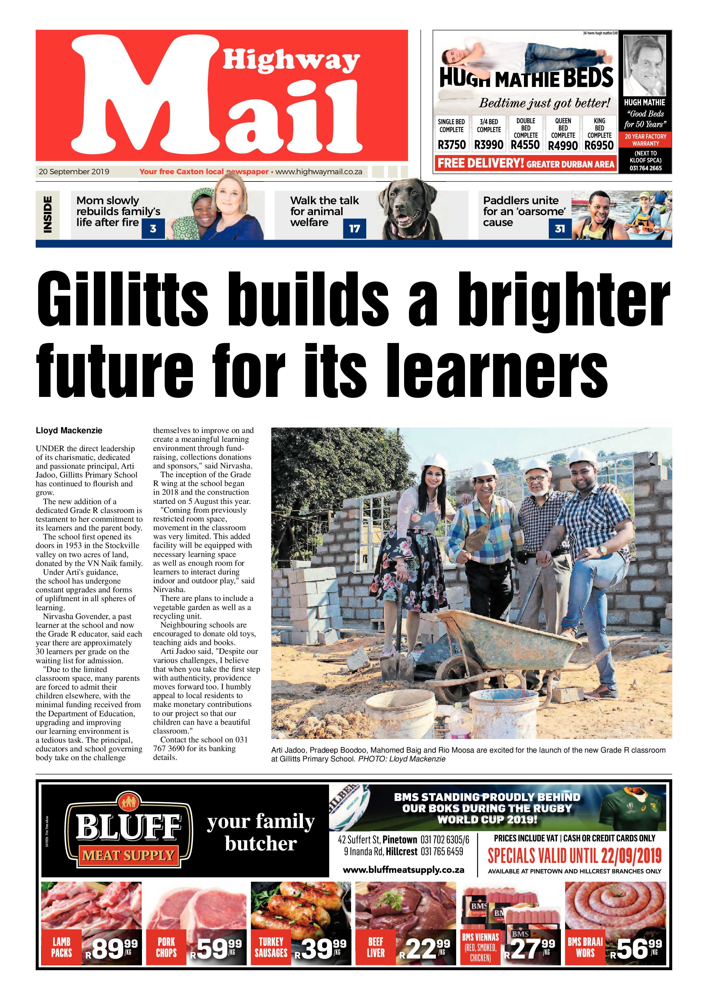 Highway Mail 20 September 2019 page 1