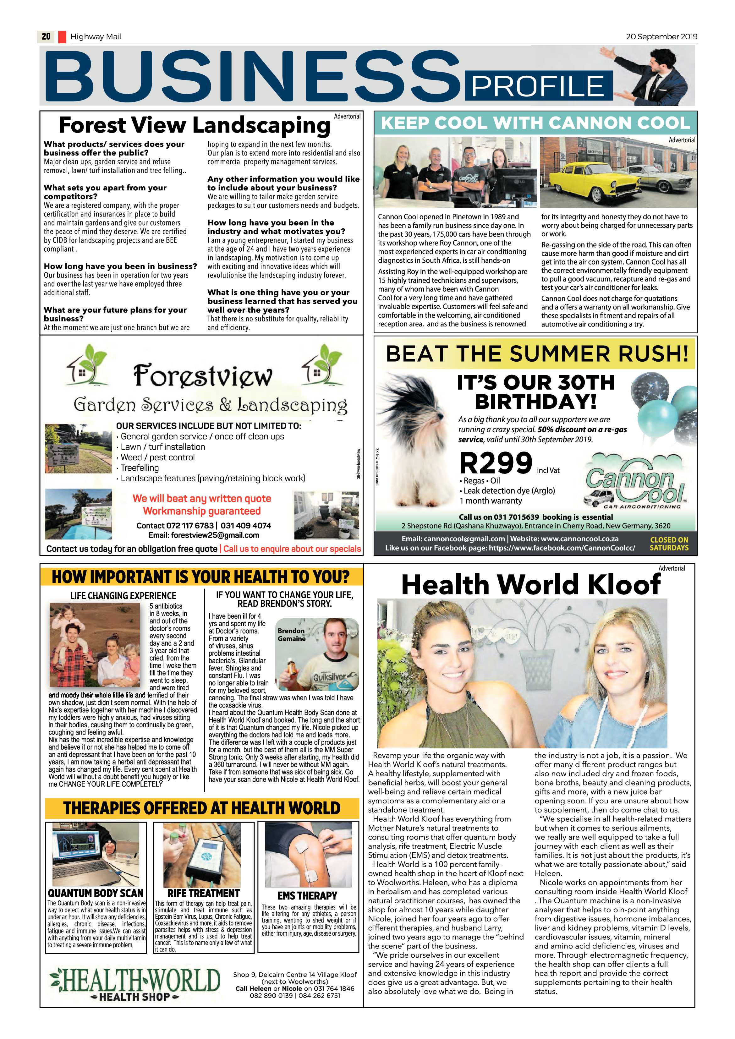 Highway Mail 20 September 2019 page 20
