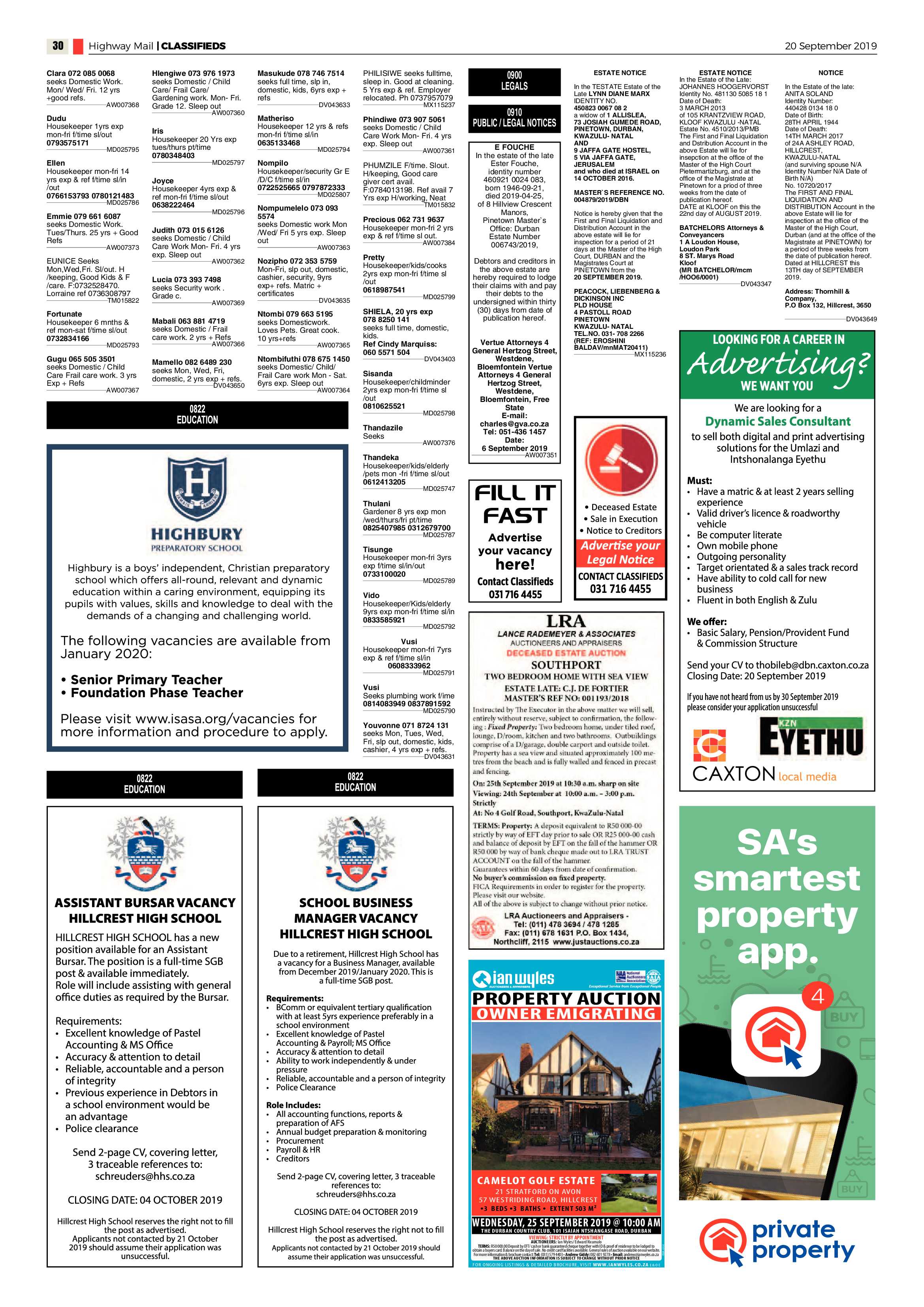 Highway Mail 20 September 2019 page 30
