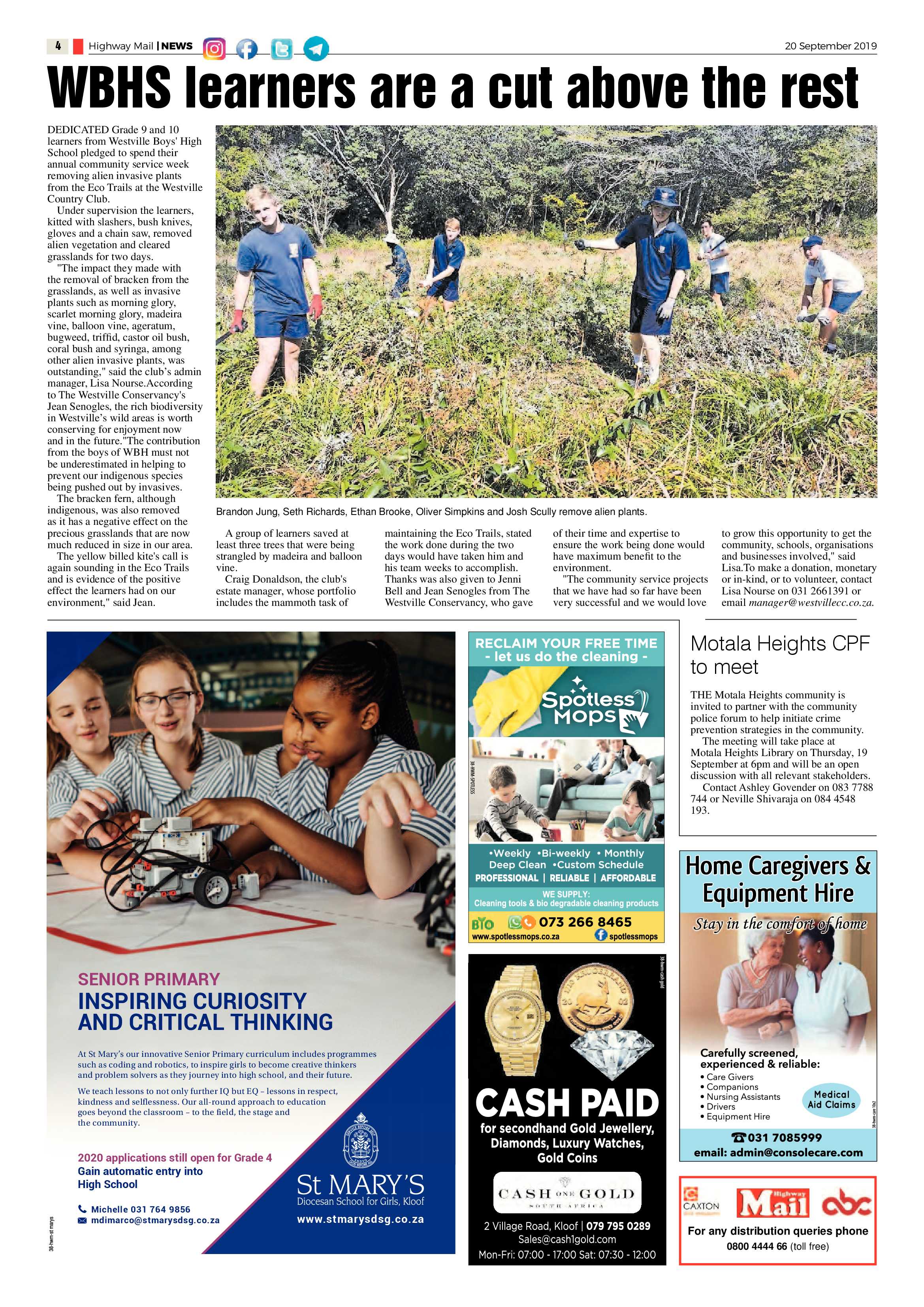 Highway Mail 20 September 2019 page 4