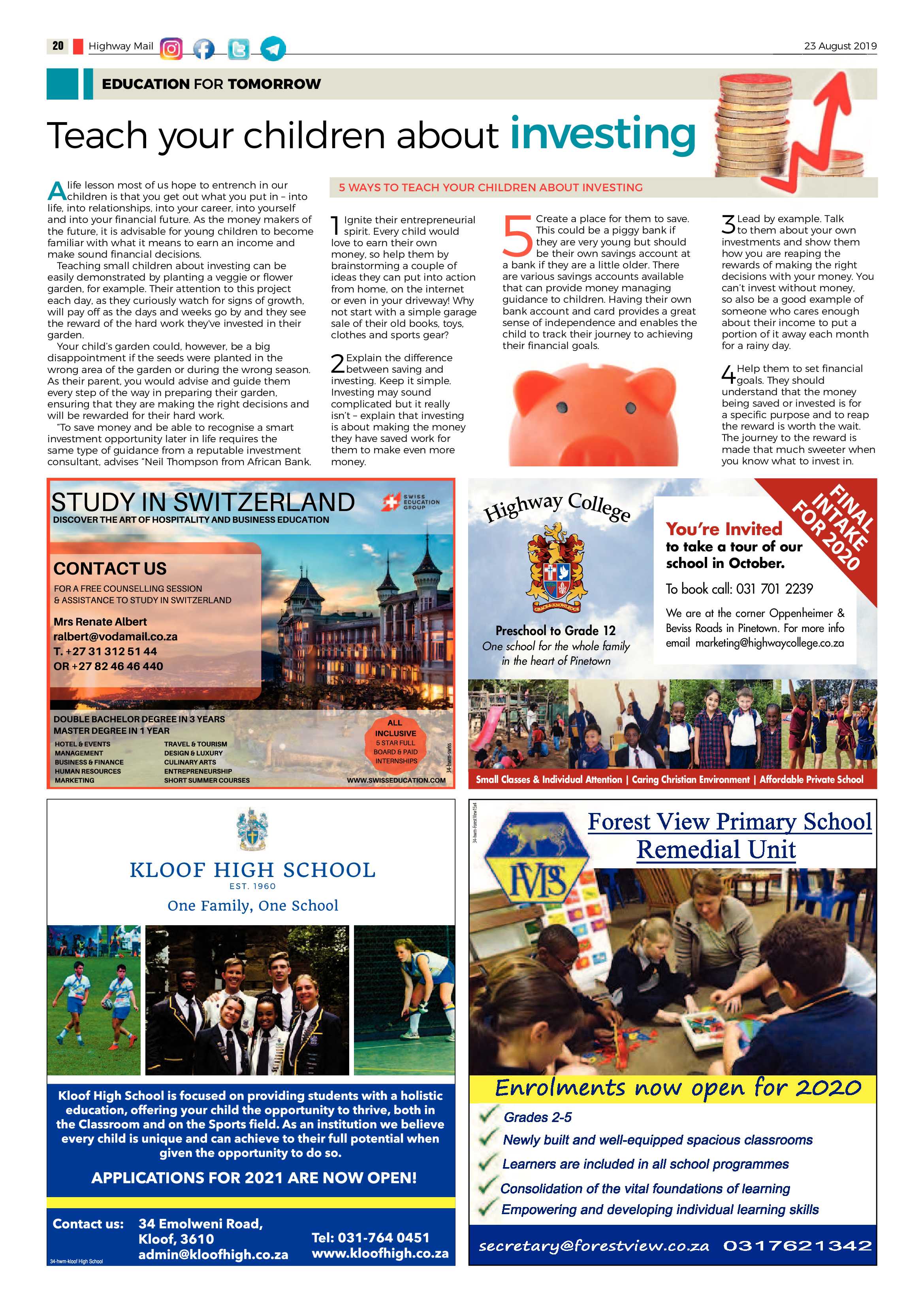 Highway Mail 23 August 2019 page 20
