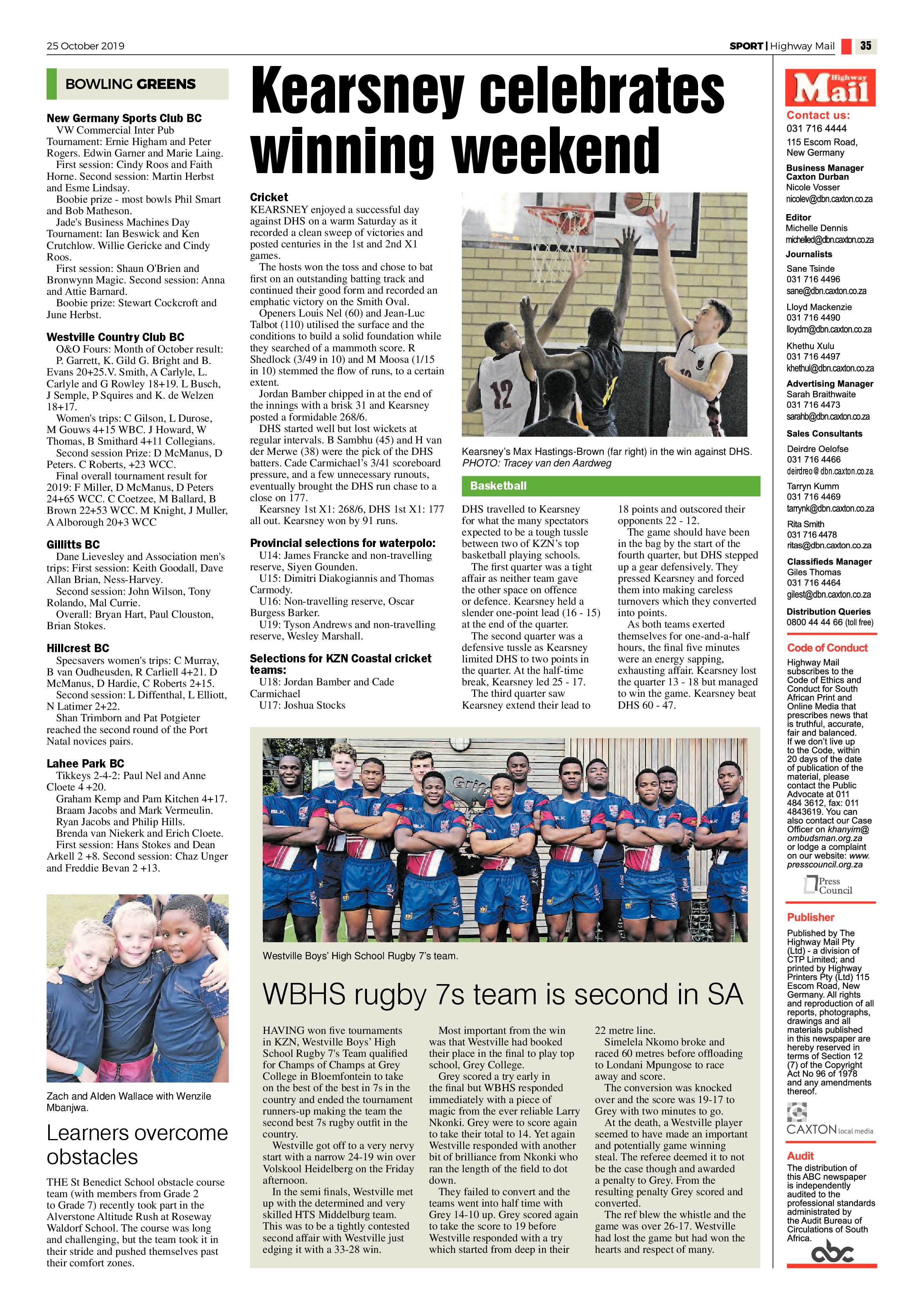 Highway Mail 25 October 2019 page 35