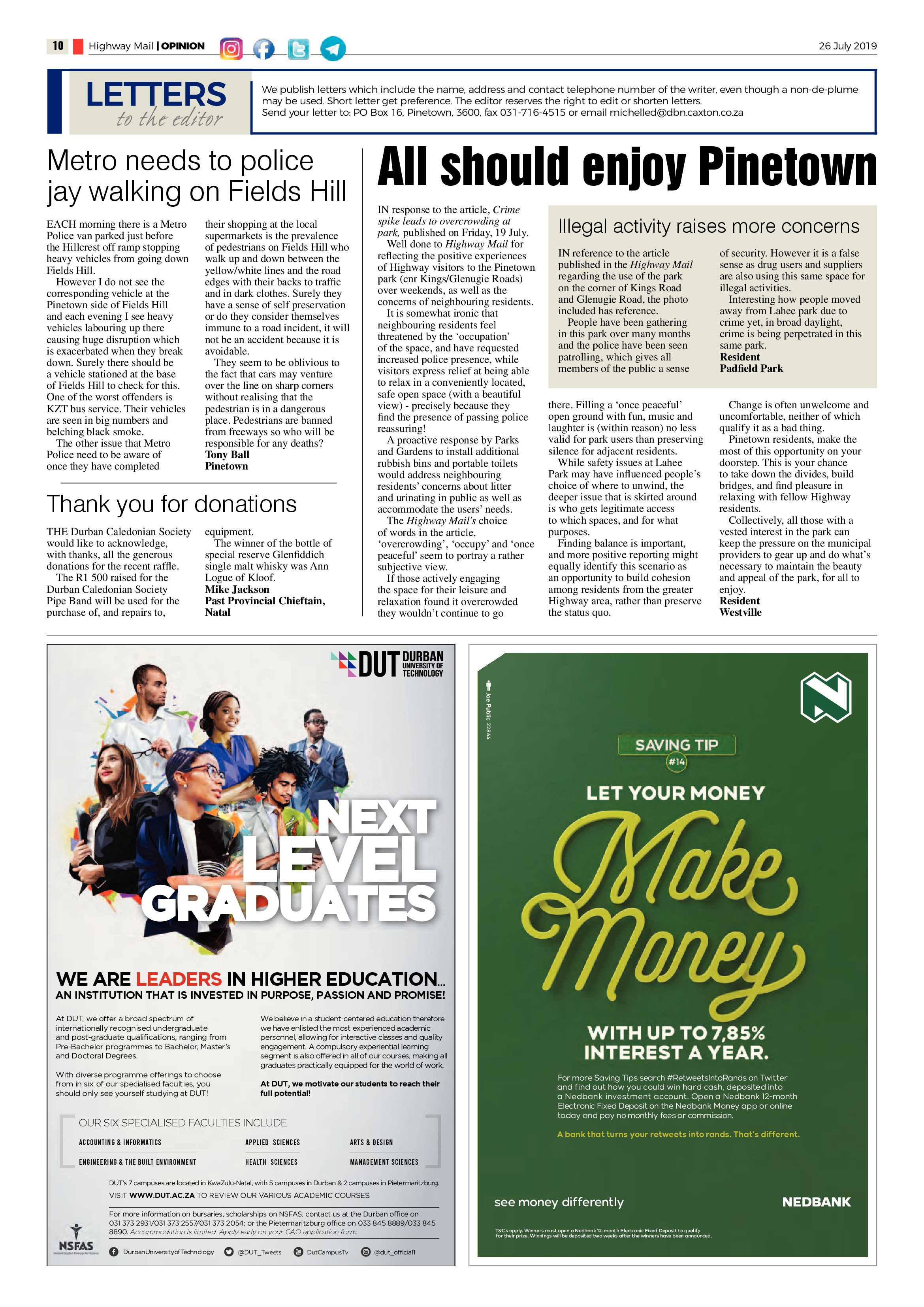 Highway Mail 26 July 2019 page 10