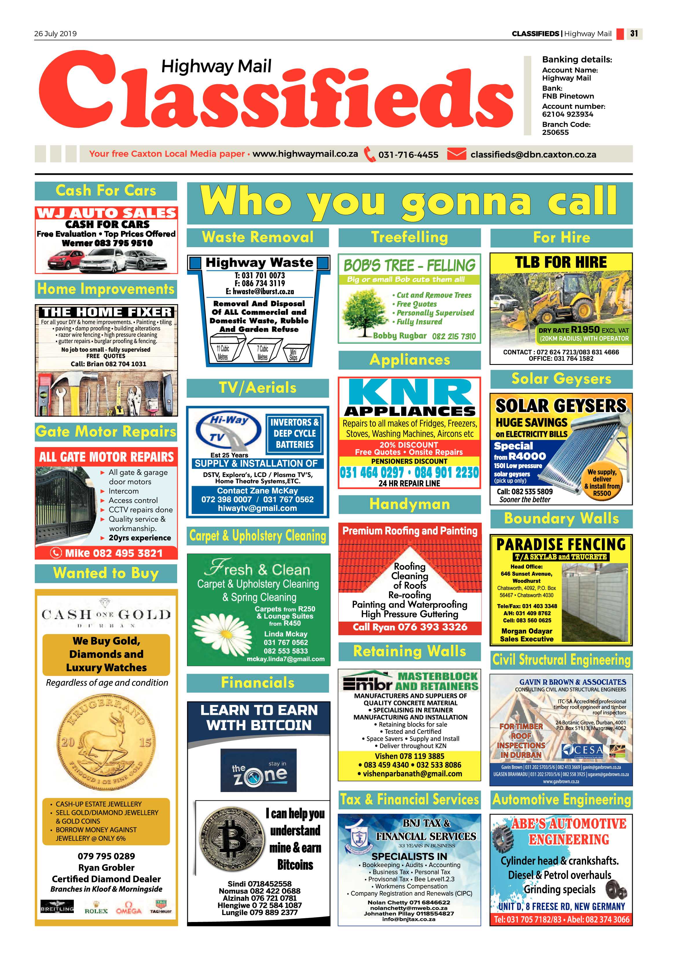 Highway Mail 26 July 2019 page 31