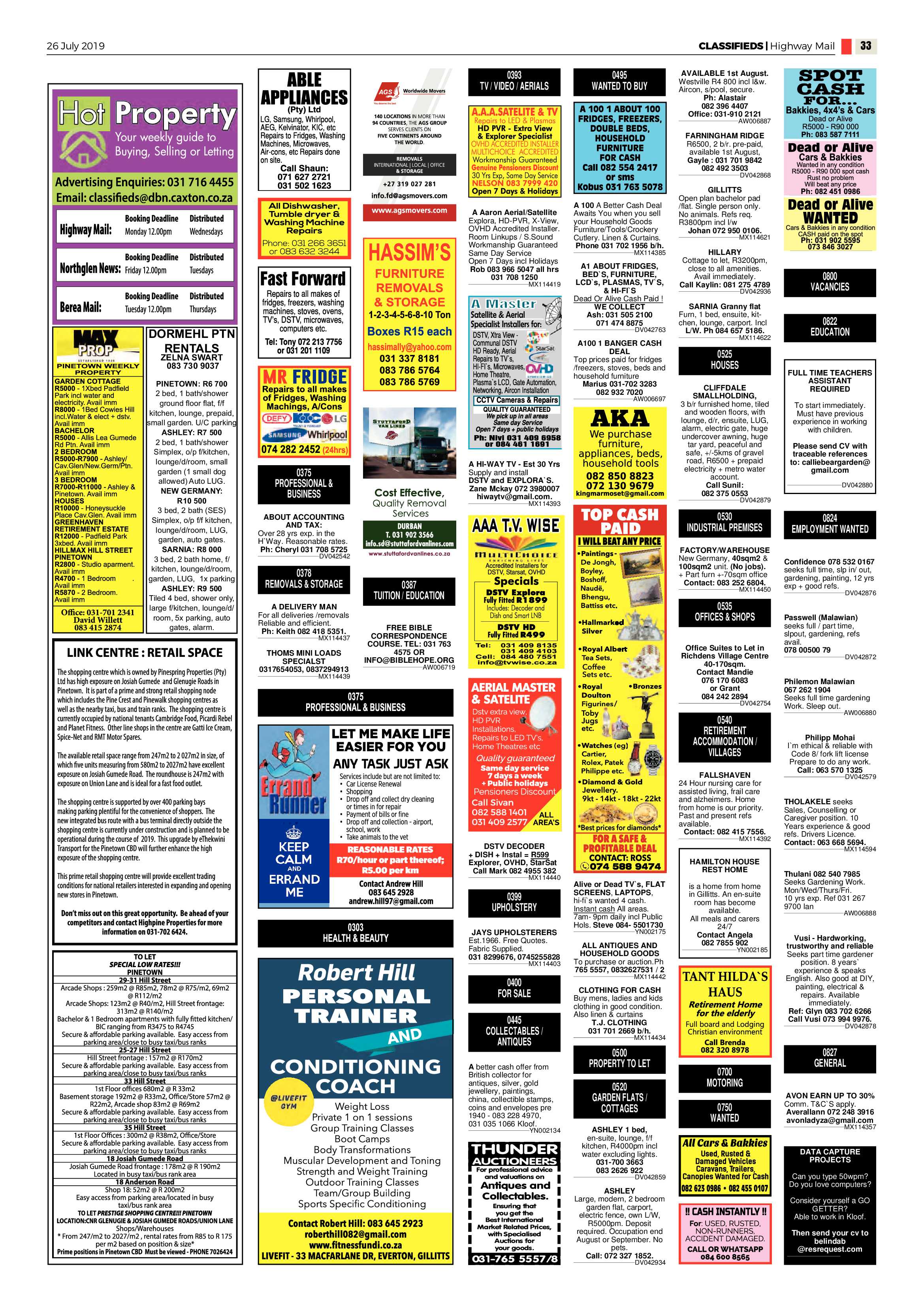 Highway Mail 26 July 2019 page 33