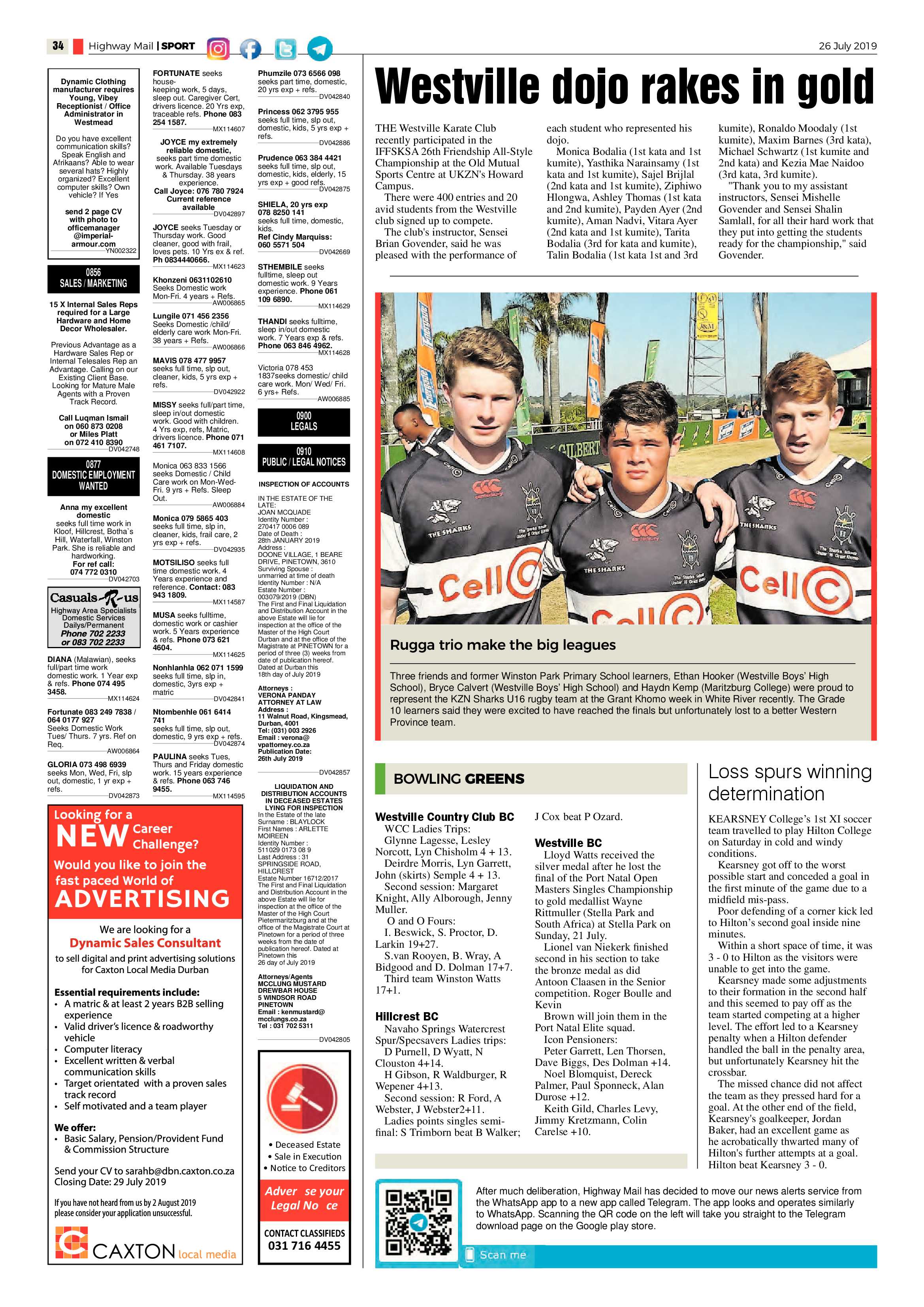 Highway Mail 26 July 2019 page 34